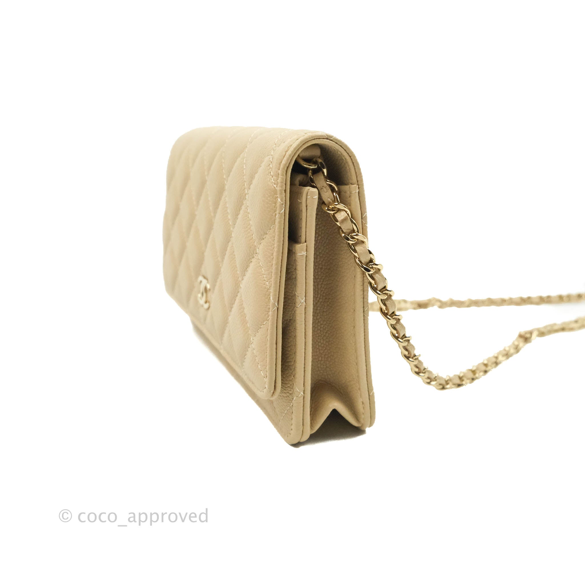 Chanel Classic Quilted Wallet on Chain Dark Nude Beige Caviar –  ＬＯＶＥＬＯＴＳＬＵＸＵＲＹ