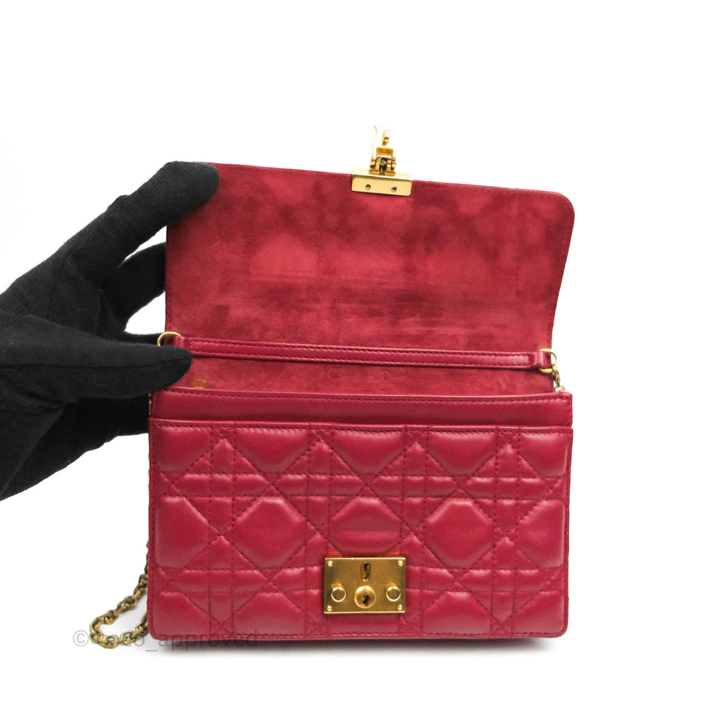 Dior DiorAddict WOC Red Lambskin Gold Hardware