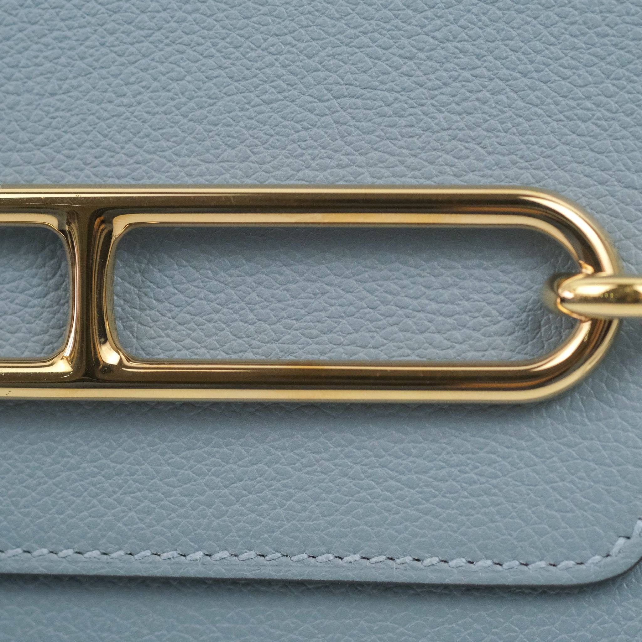 Hermes Mini Roulis Blue Zanzibar Gold Hardware