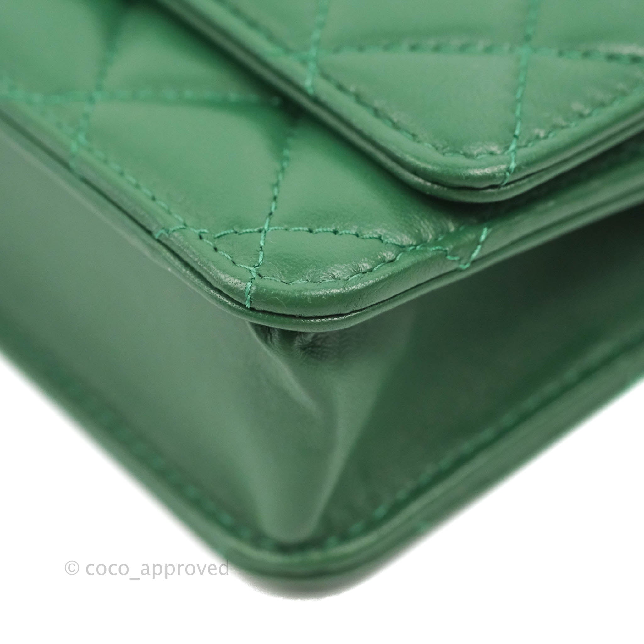 green chanel wallet