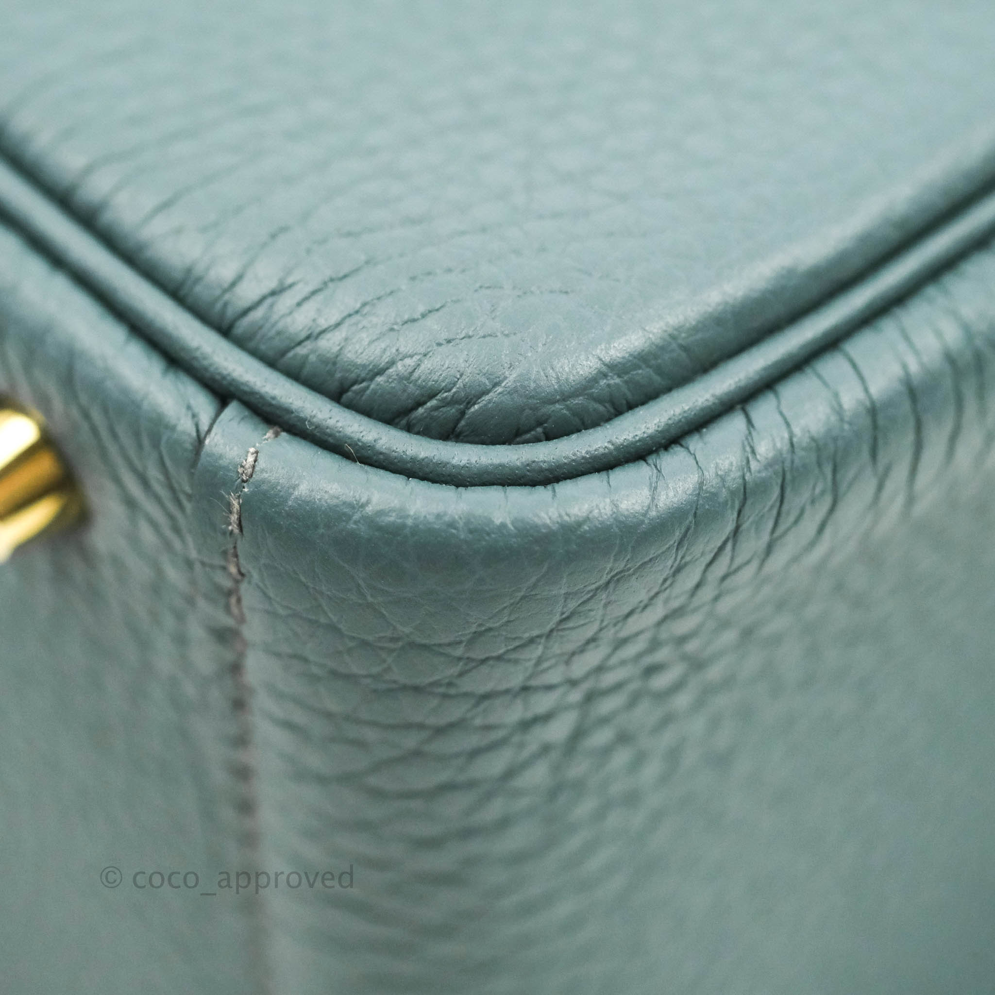 Hermès Lindy Mini Clemece Vert Amande GHW - Kaialux