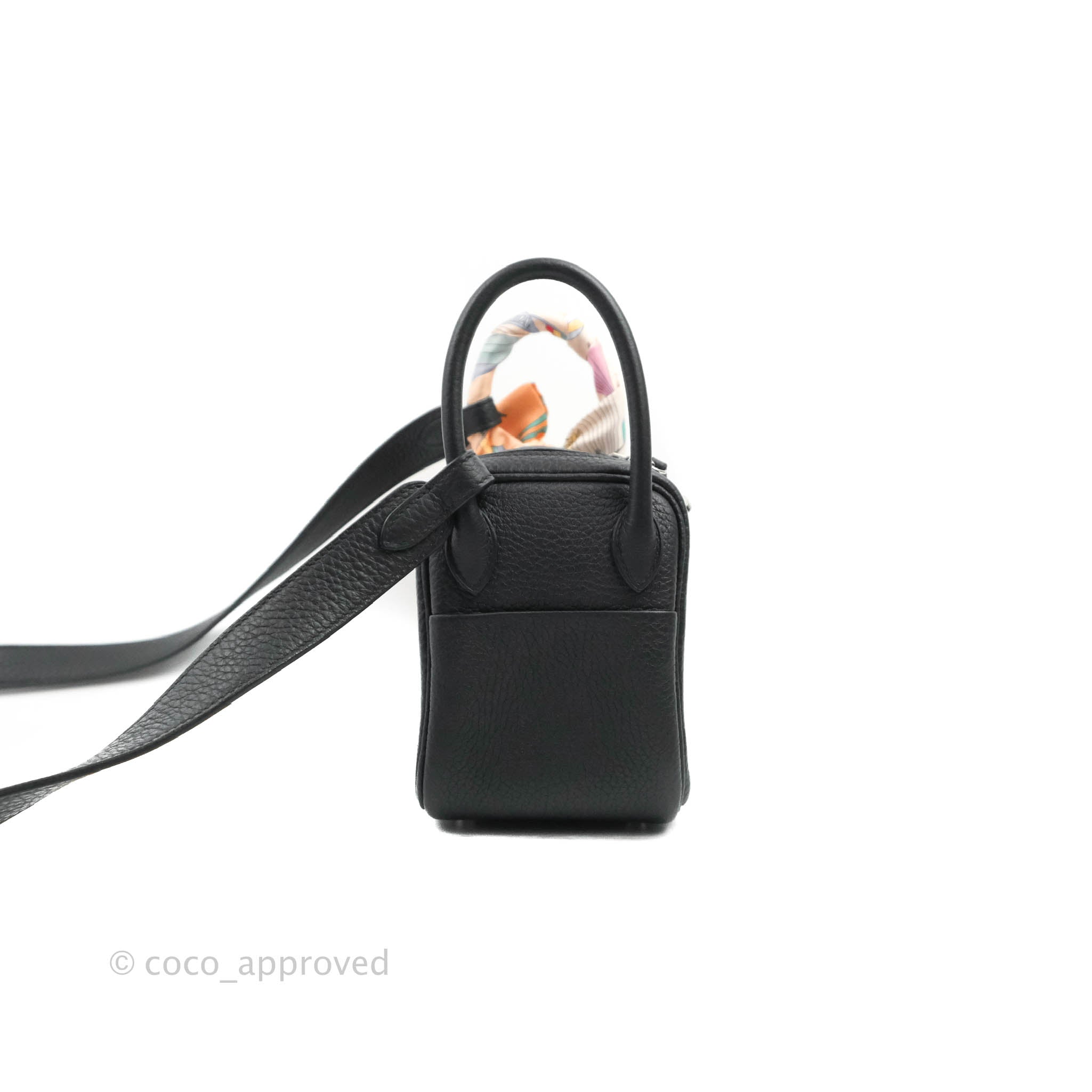 Hermès Mini Lindy 20 Taurillon Clemence Black Palladium Hardware With –  Coco Approved Studio