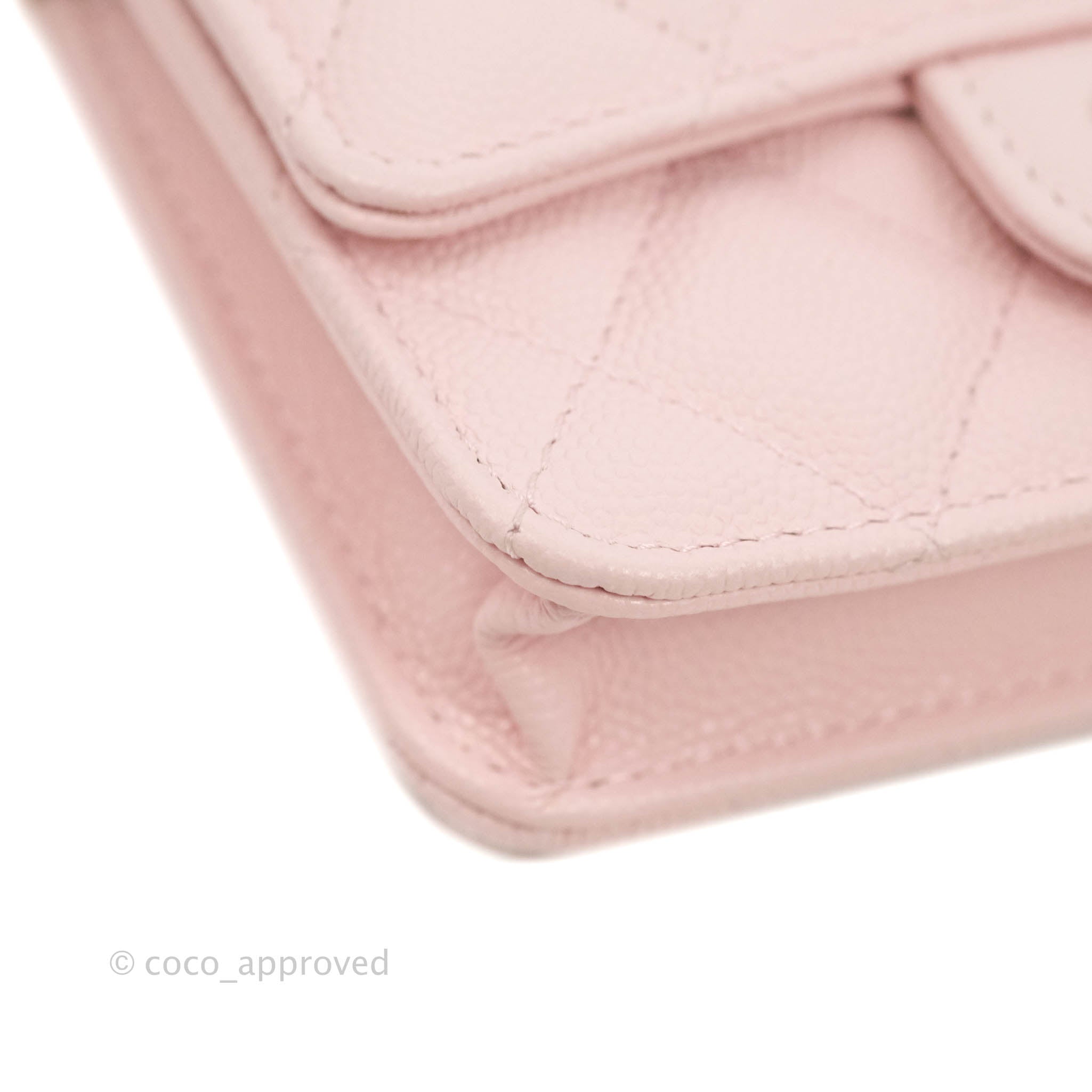Chanel 21A Mini Wallet On Chain Pink Lambskin Gold Card Shoulder Crossbody  Bag