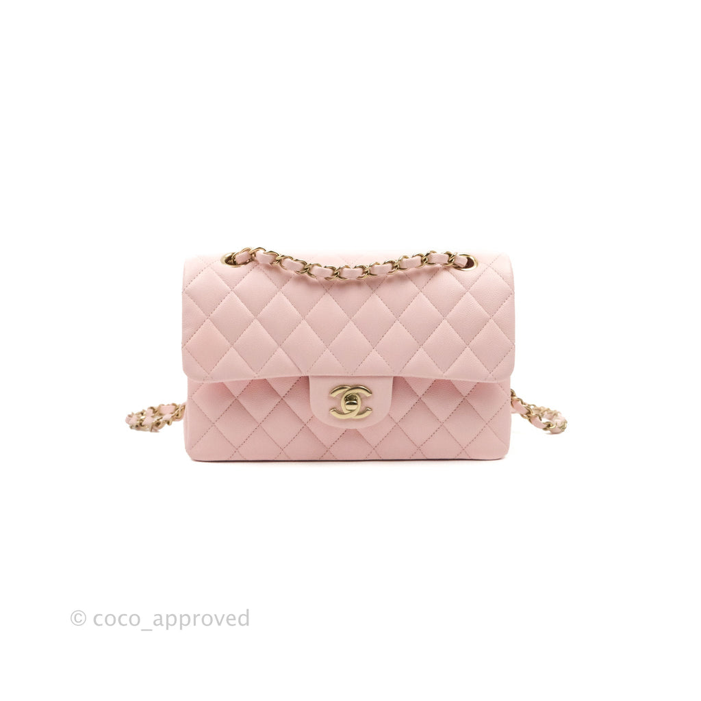 Chanel Classic Small S/M Flap Pink Caviar Gold Hardware