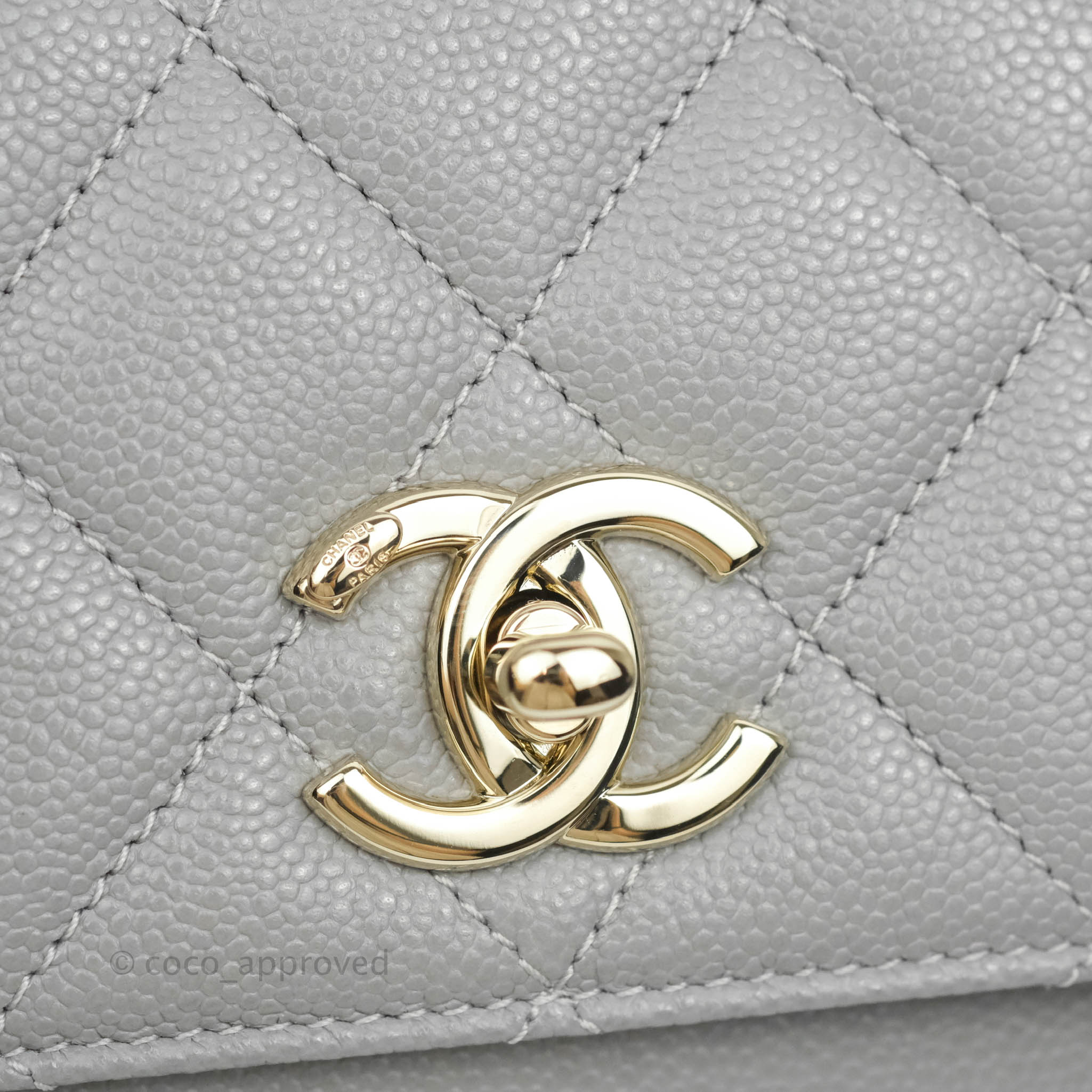 Chanel Quilted Small Business Affinity Flap Grey Caviar Gold Hardware –  Coco Approved Studio