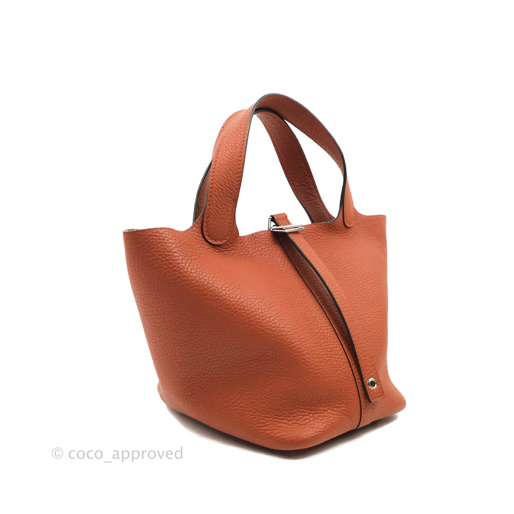 Hermes Picotin Lock 18 Bag In Cuivre Clemence With Palladium Hardware