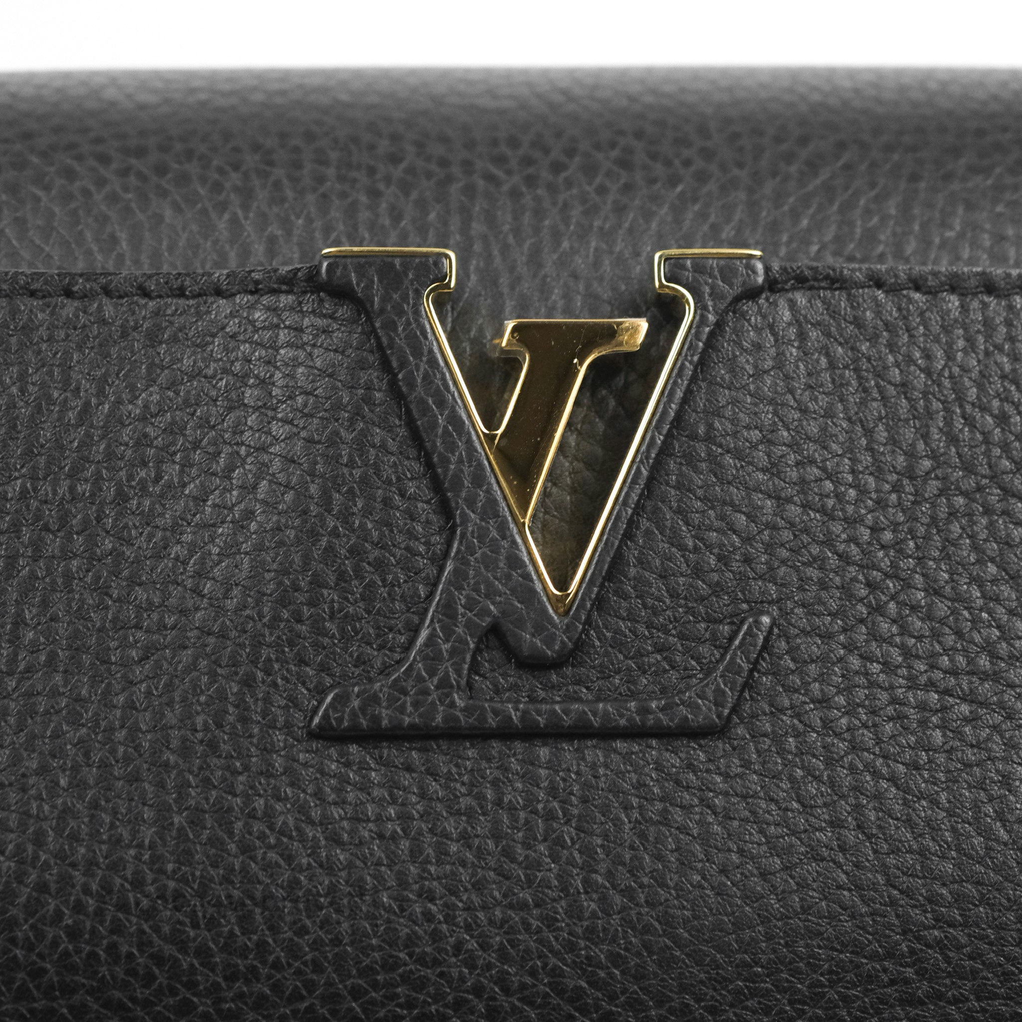 Louis Vuitton x Yayoi Kusama Capucines MM Black in Taurillon Bull