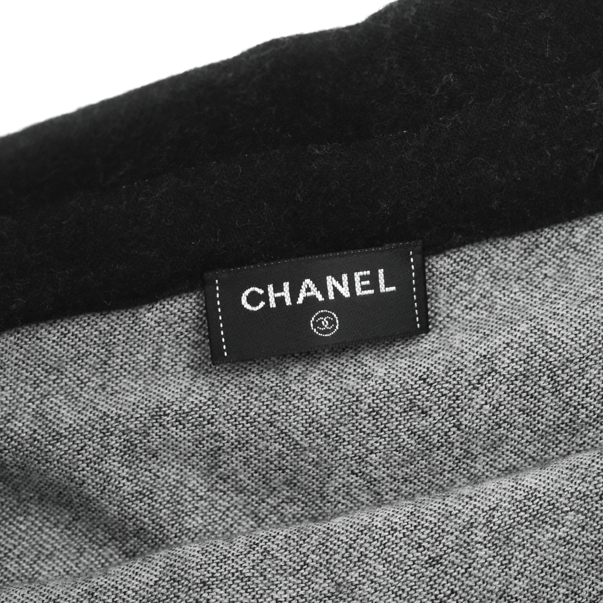Chanel Travel Set Blanket & Sleep Eye Mask Black/Grey Wool/Silk – Coco  Approved Studio