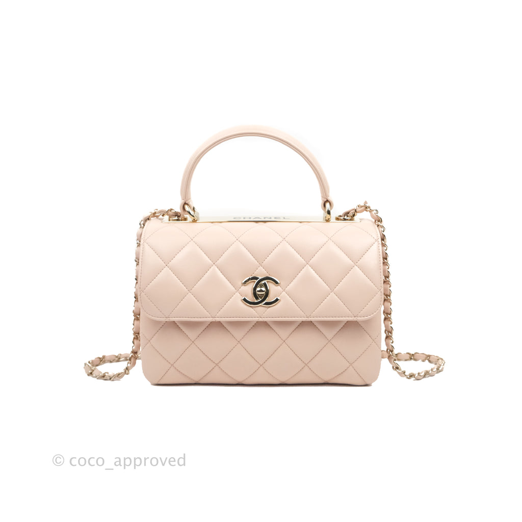 Chanel Small Trendy CC Light Pink Lambskin Gold Hardware