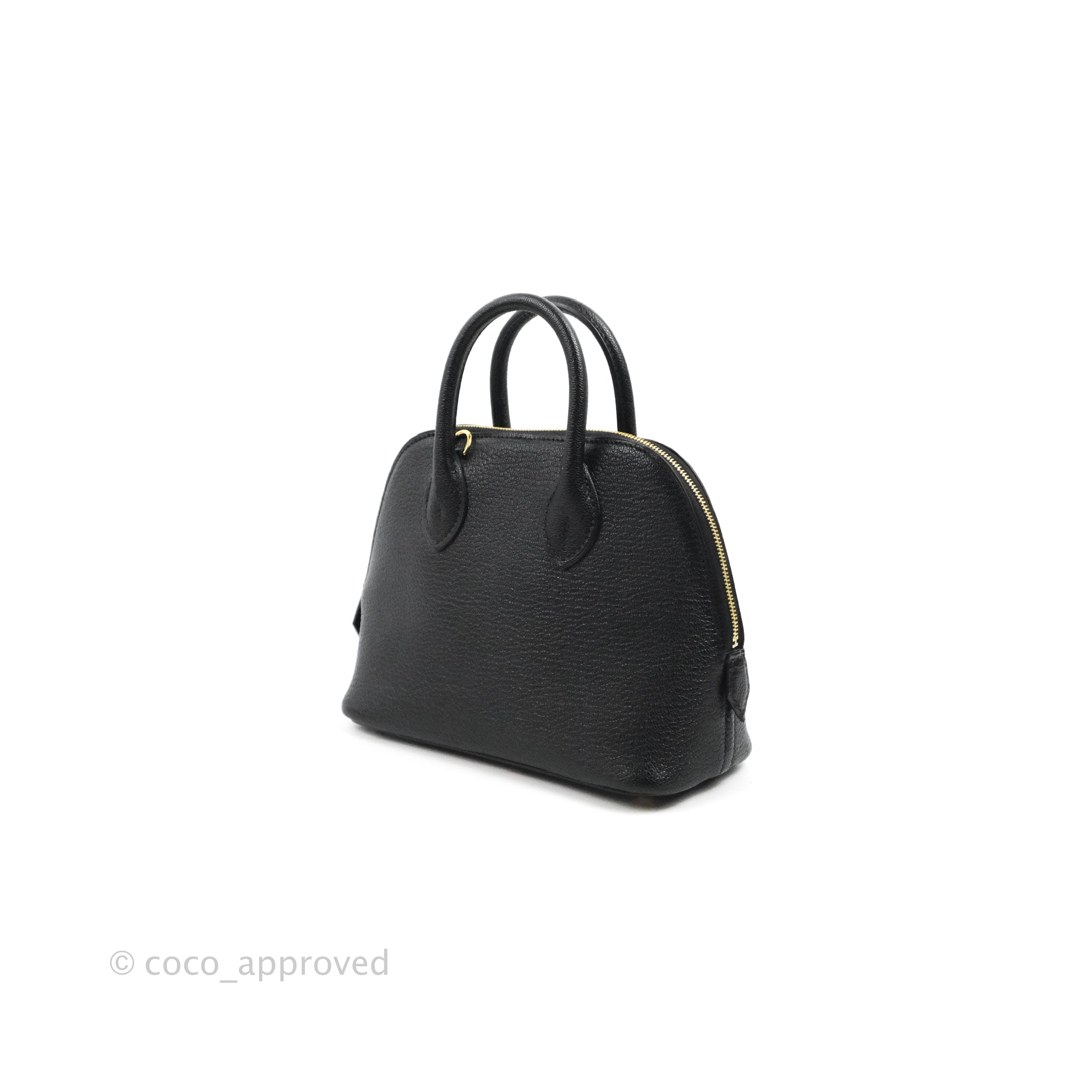 Hermès HERMES BAG BOLIDE MINI MINI MODEL POUCH 16CM BLACK CANVAS POUCH  Cloth ref.365033 - Joli Closet