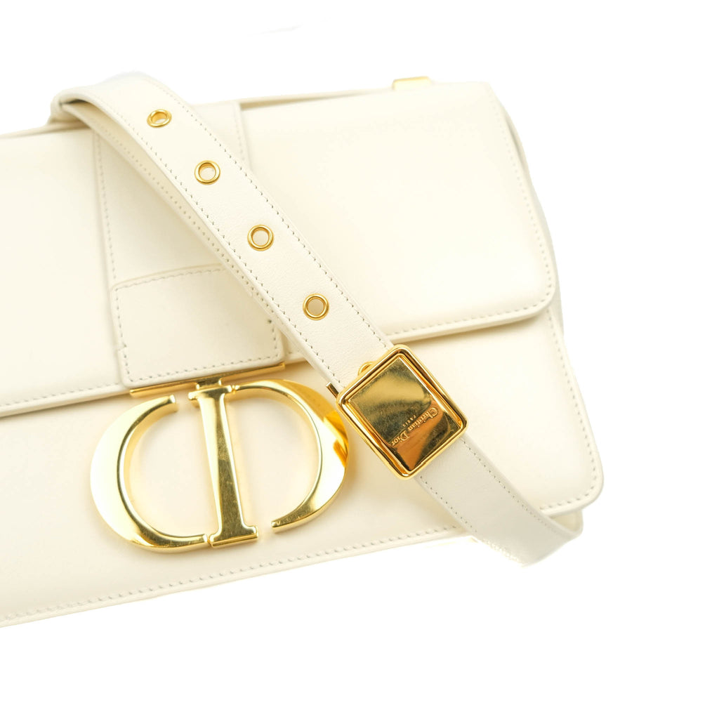Dior Montaigne 30 Bag Latte Box Calfskin Gold Hardware