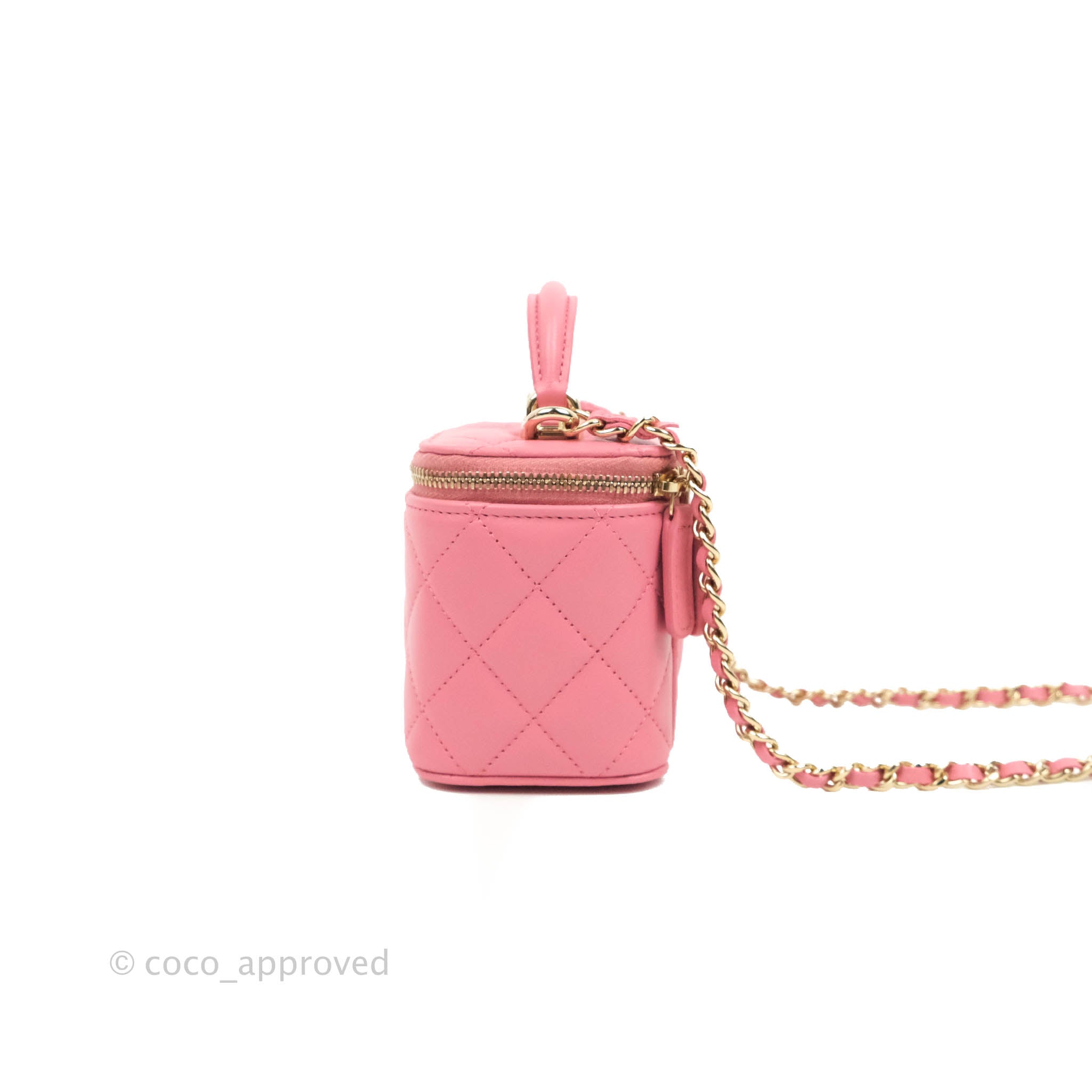 Chanel Mini Vanity Case w/ Chain - Pink Mini Bags, Handbags - CHA956907