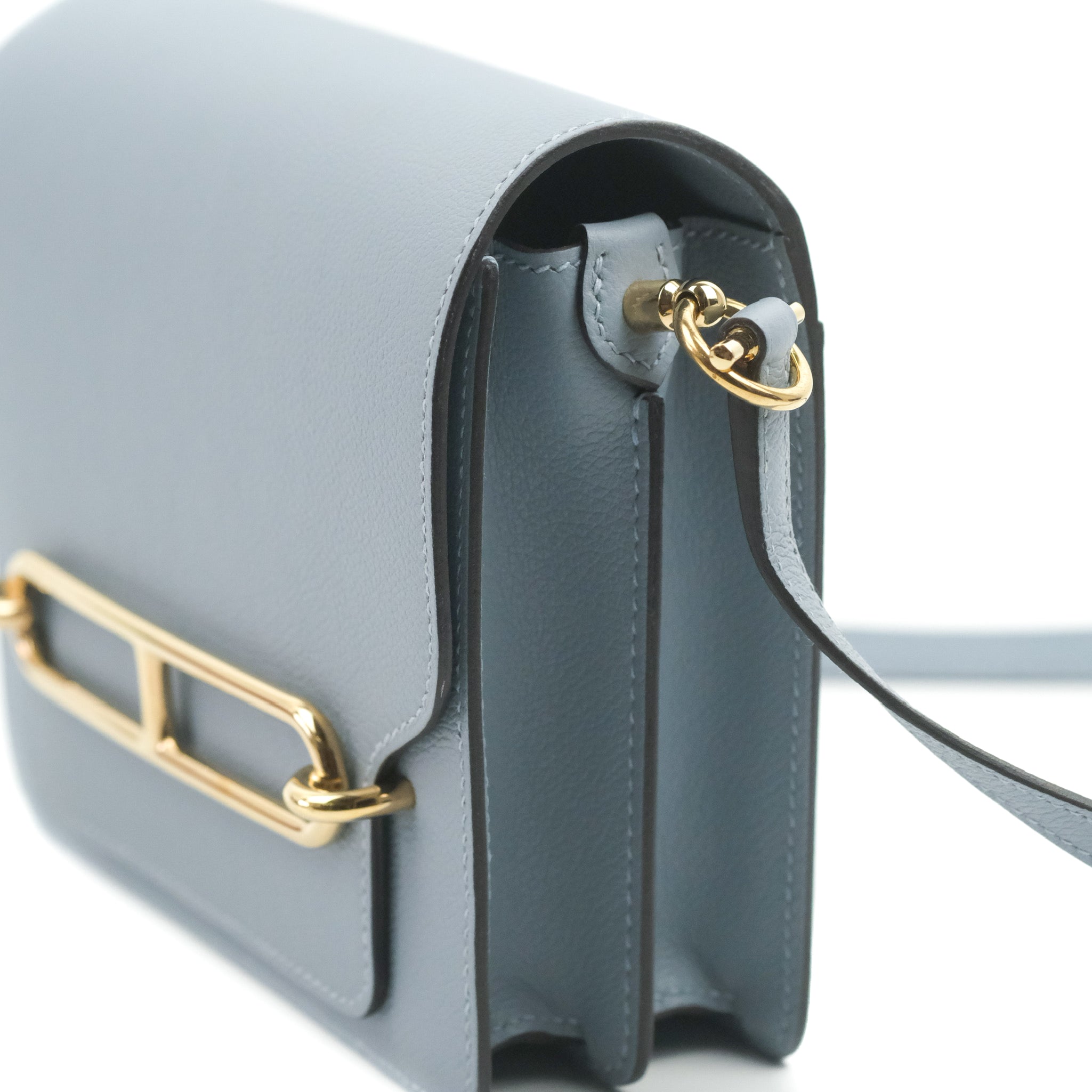 Hermès Roulis Mini 18 Bleu Frida Evercolor Palladium Hardware – Coco  Approved Studio