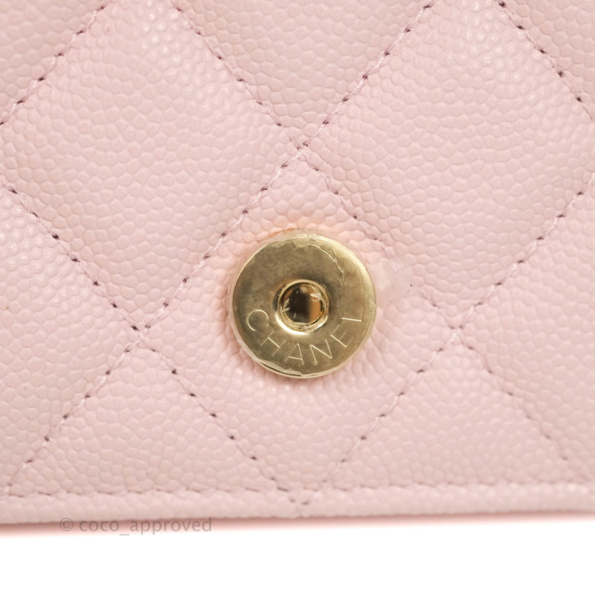 Chanel Caviar Quilted Wallet on Chain WOC Pink Light Gold Hardware  Coco  Approved Studio