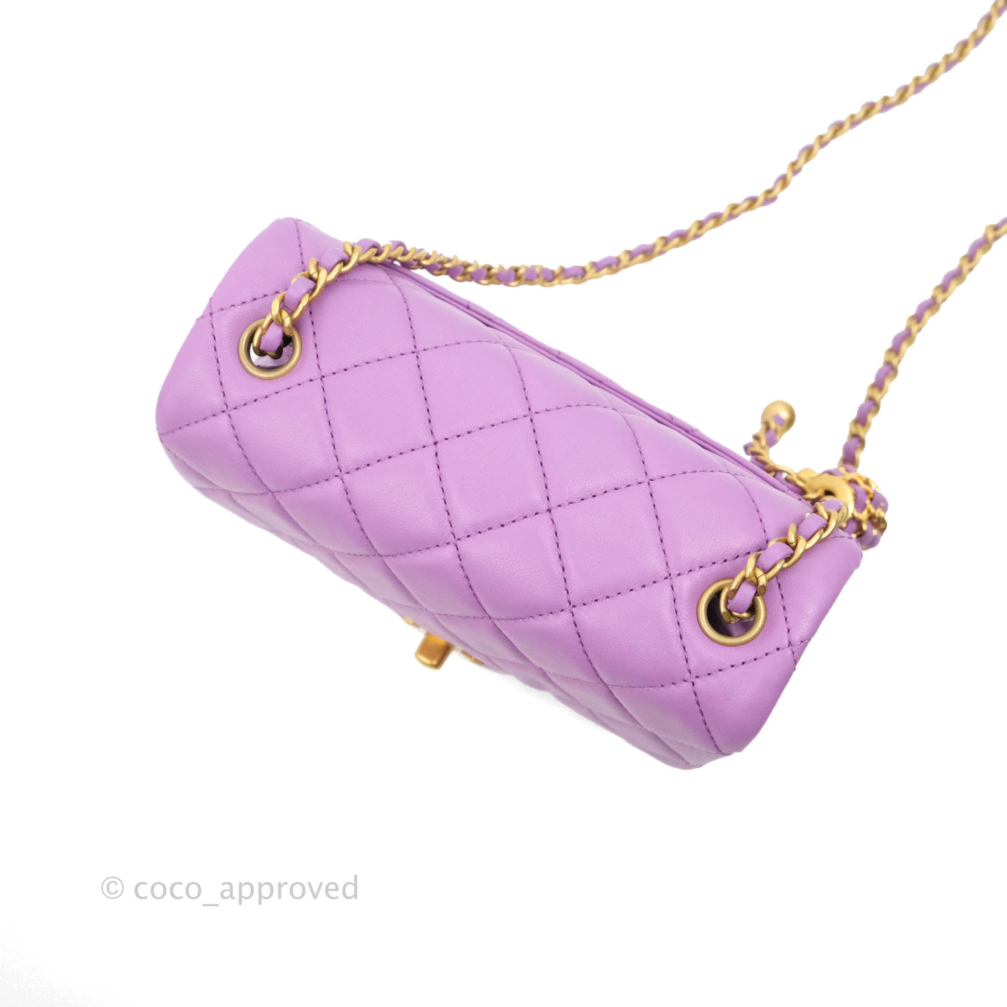 Chanel 19 Waist Bag Quilted Jersey/ Lambskin Light Purple Multicolour