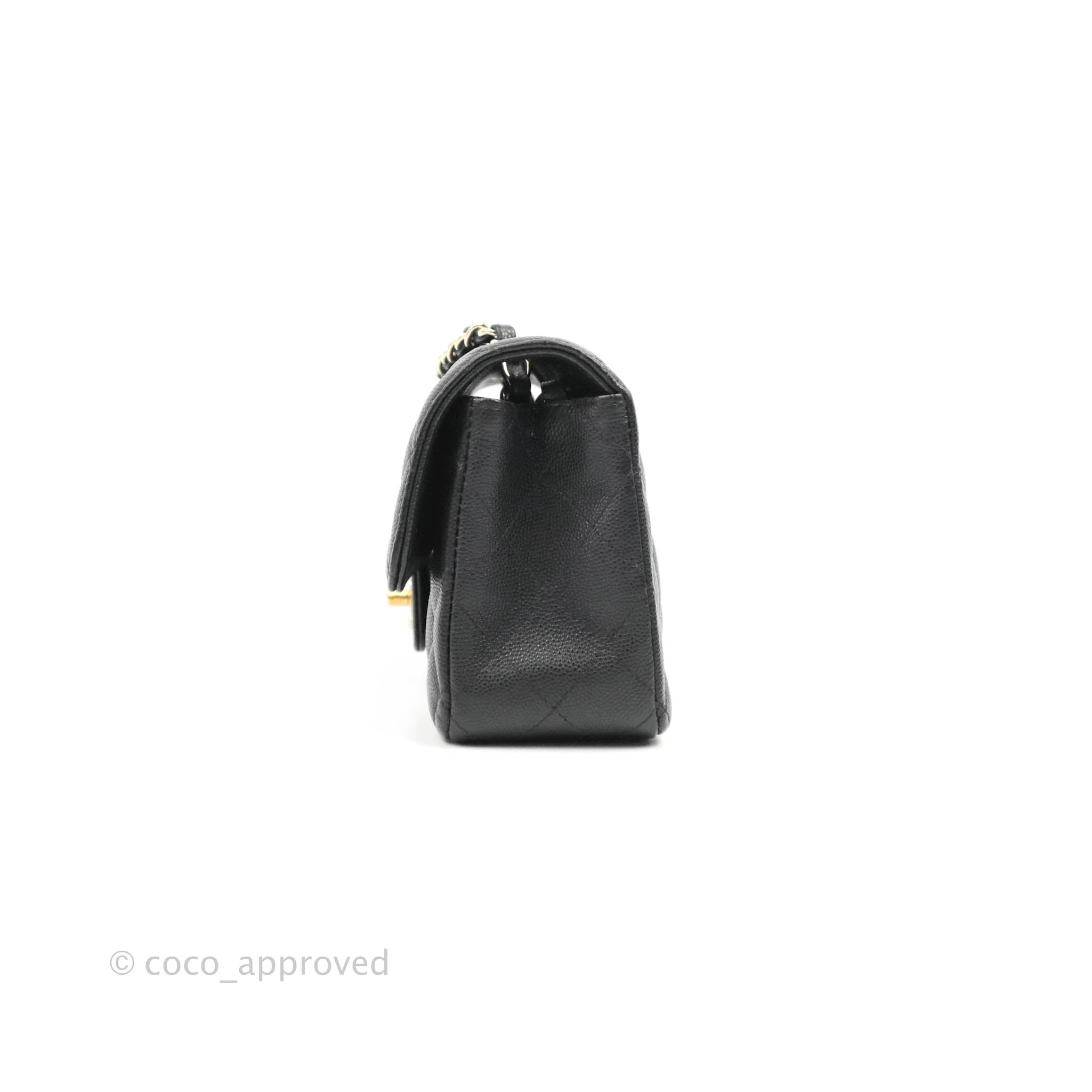 Chanel Black Caviar Mini Classic Square Flap Bag 17 8830920 61688