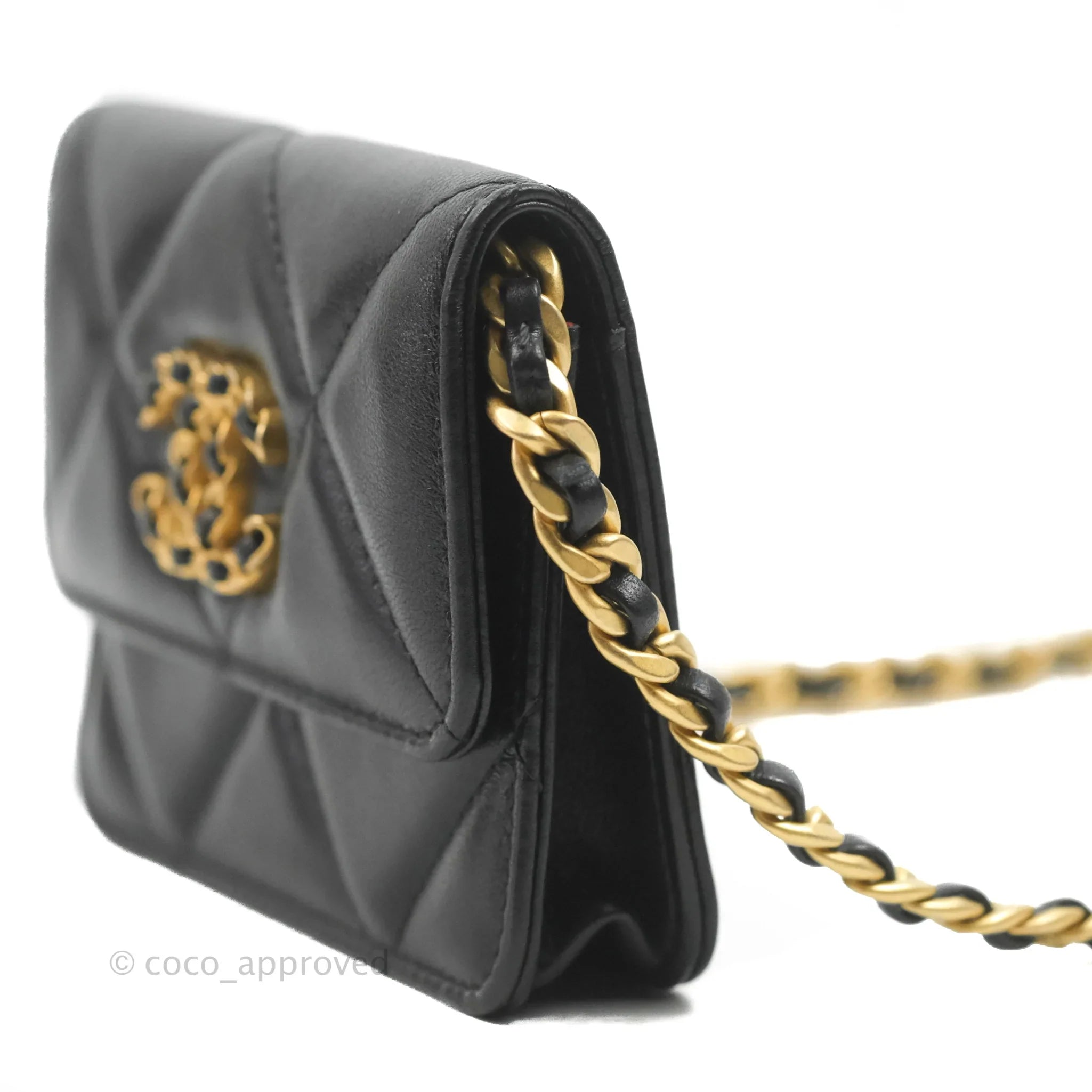 chanel gold purse handbag