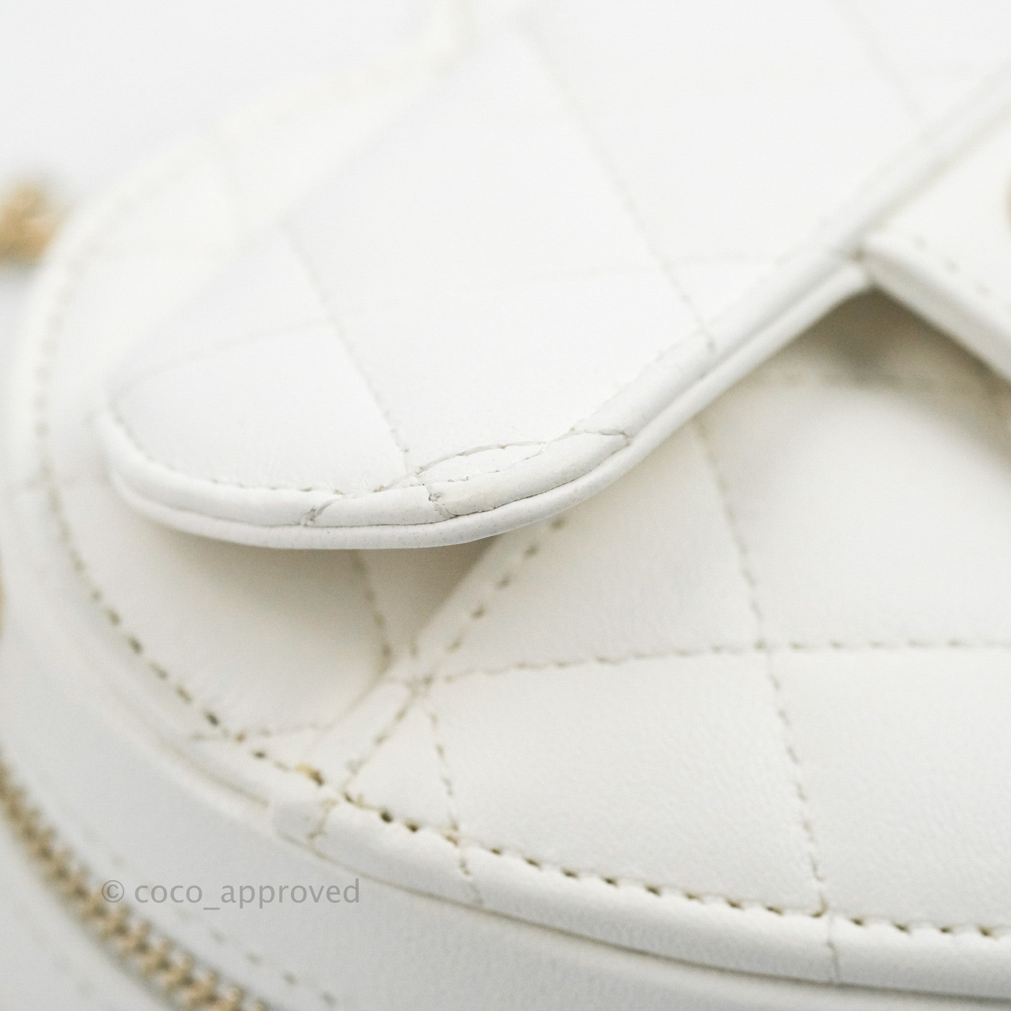 Chanel Small Heart Bag White Lambskin Gold Hardware 22S – Coco Approved  Studio