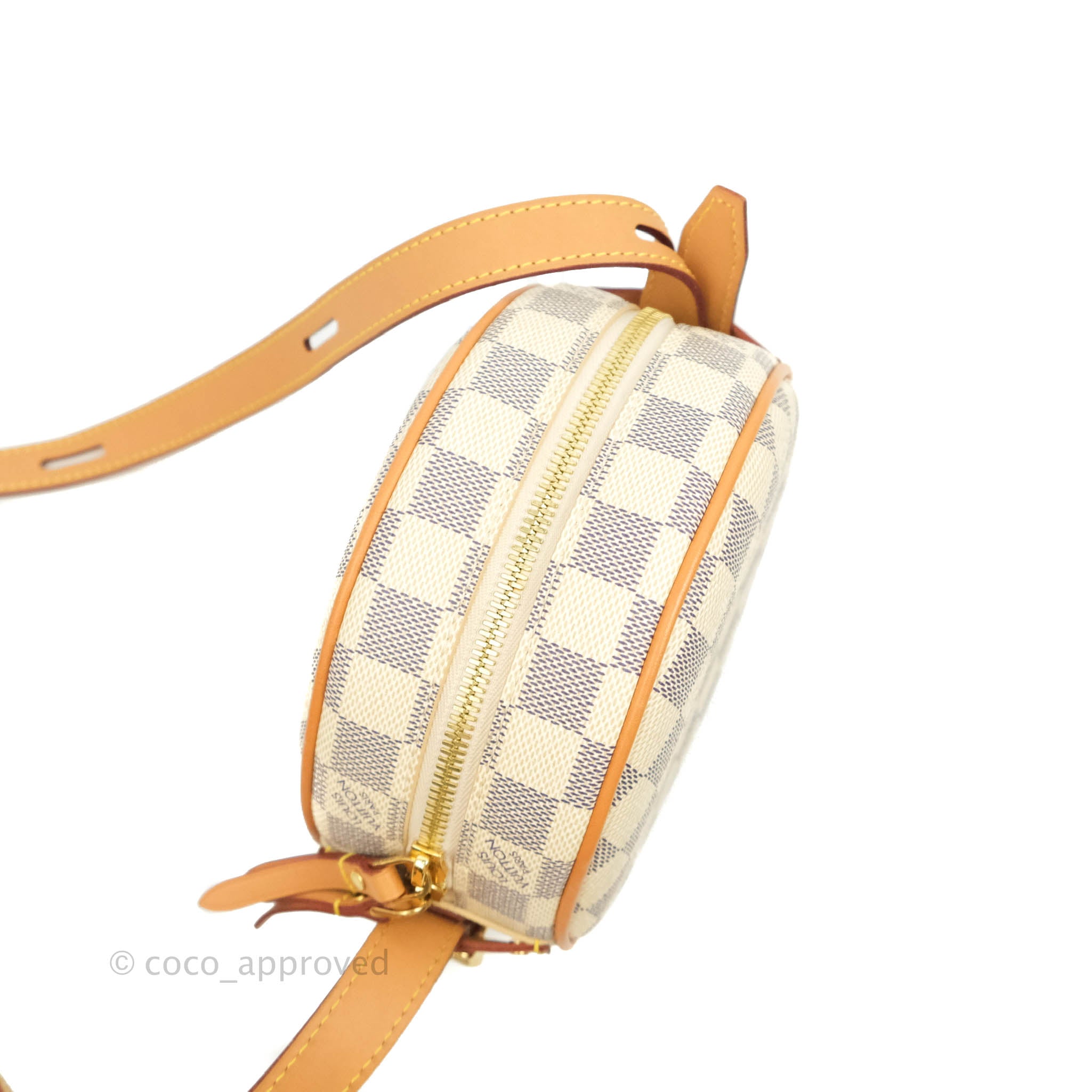 New Louis Vuitton BOITE CHAPEAU PM Damier Check White/Cream Crossbody!