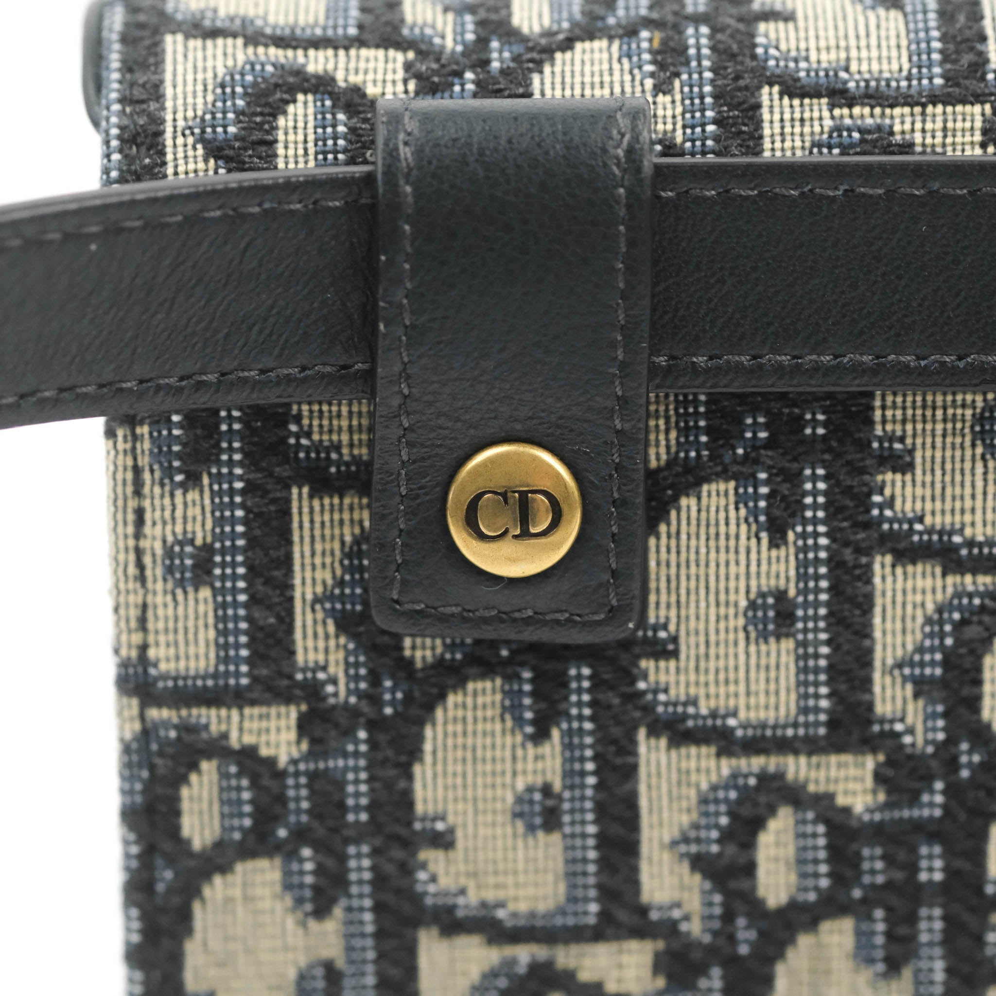 Christian Dior Blue Oblique Jacquard Saddle Belt Bag – Coco