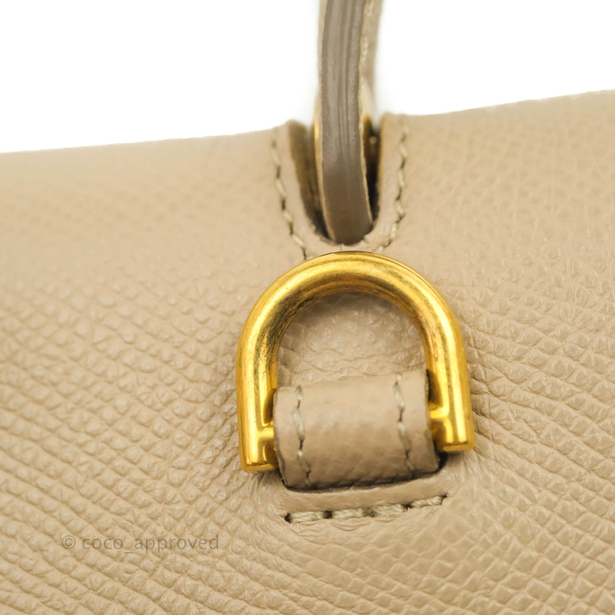 MICRO BELT BAG IN GRAINED CALFSKIN - LIGHT TAUPE