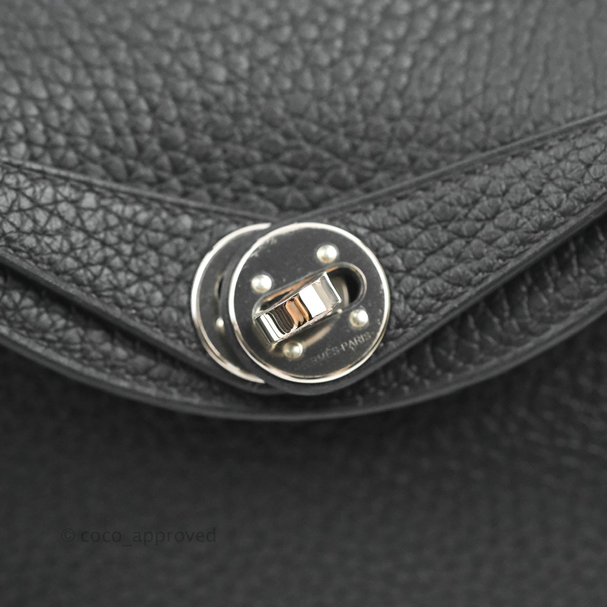 Hermès Black Clemence Mini Lindy 20 Gold Hardware, 2023 Available