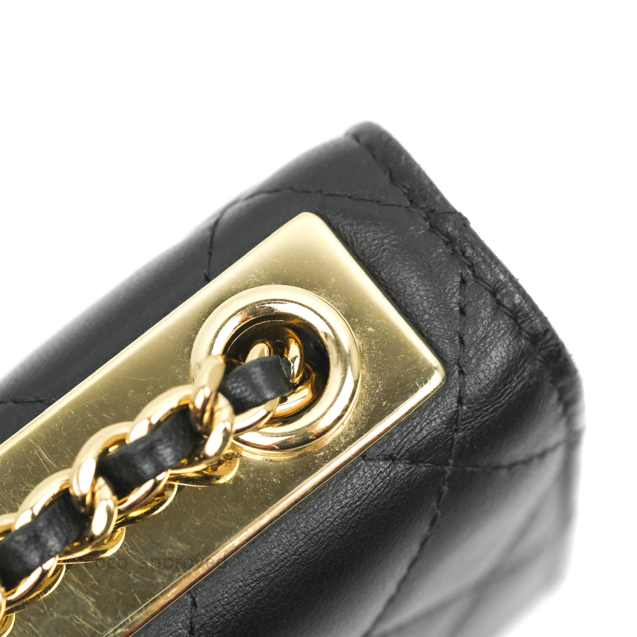 Trendy CC Wallet on Chain leather handbag