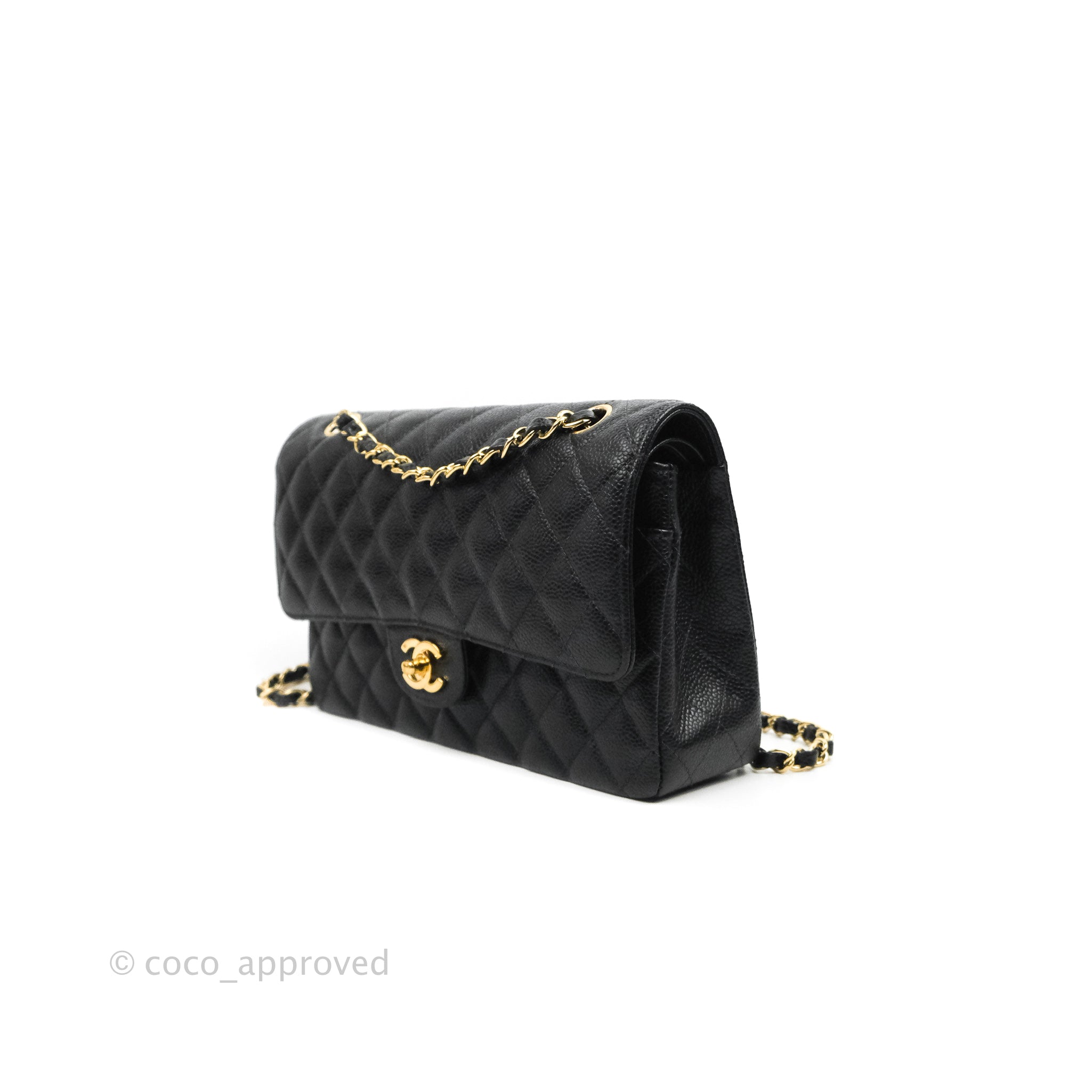 FULL SET! Chanel Classic Vintage Small Flap bag with 24K gold
