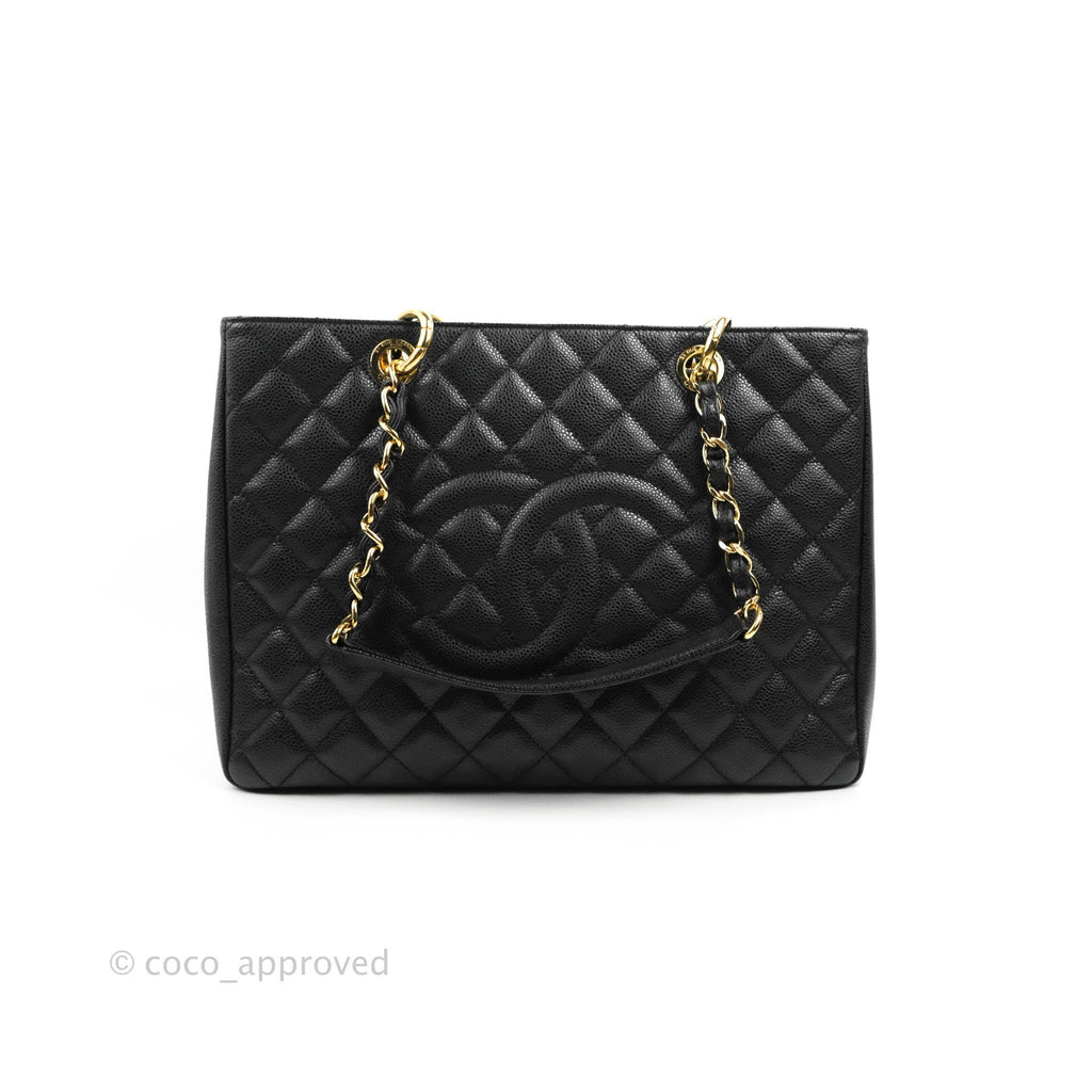 Chanel GST Black Caviar Gold Hardware