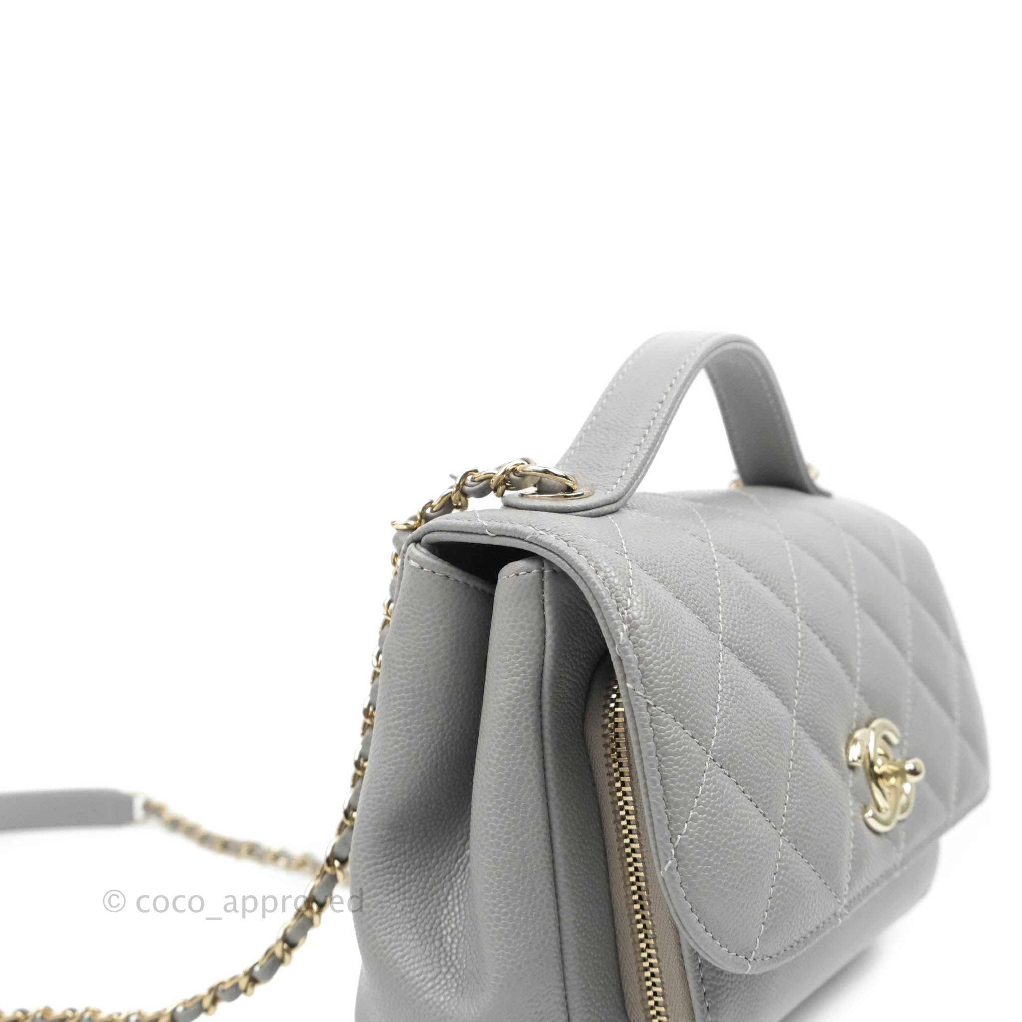 Chanel Quilted Small Business Affinity Flap Grey Caviar Gold Hardware –  Coco Approved Studio