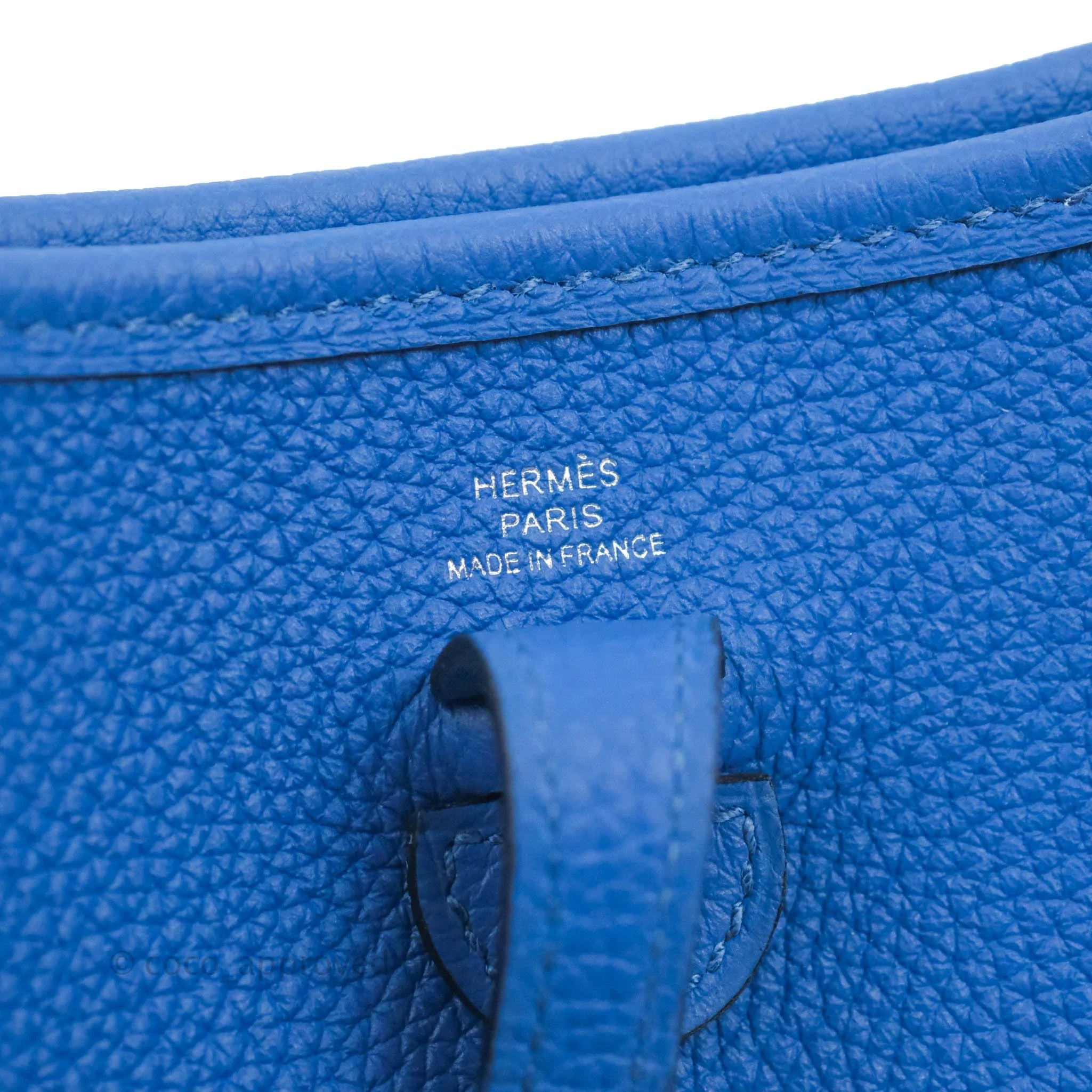 NIB HERMES Mini Evelyne 16 Taurillon Maurice e TPM Blue