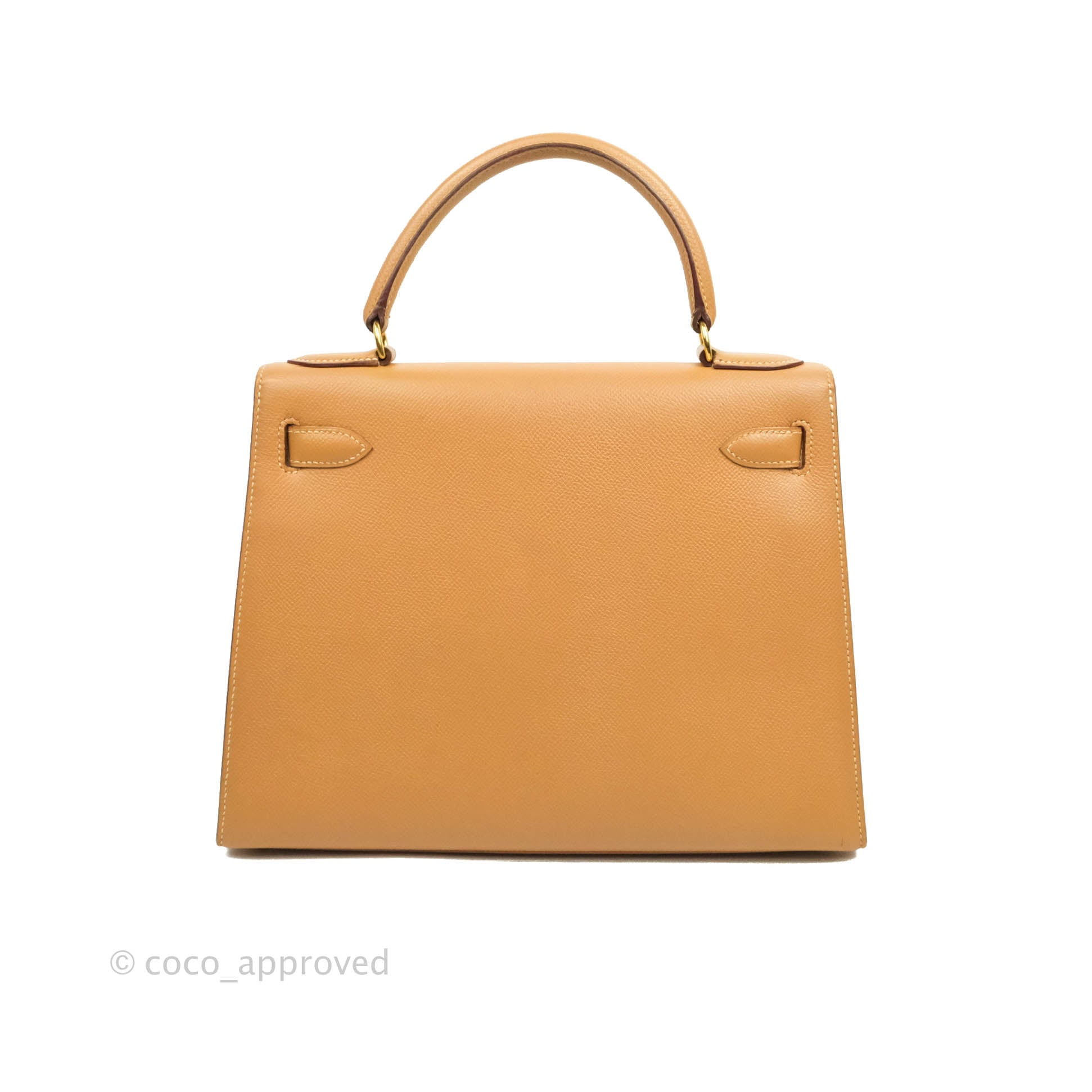 A GOLD COURCHEVEL SELLIER KELLY 28 BAG WITH GOLD HARDWARE, HERMÈS, 1994