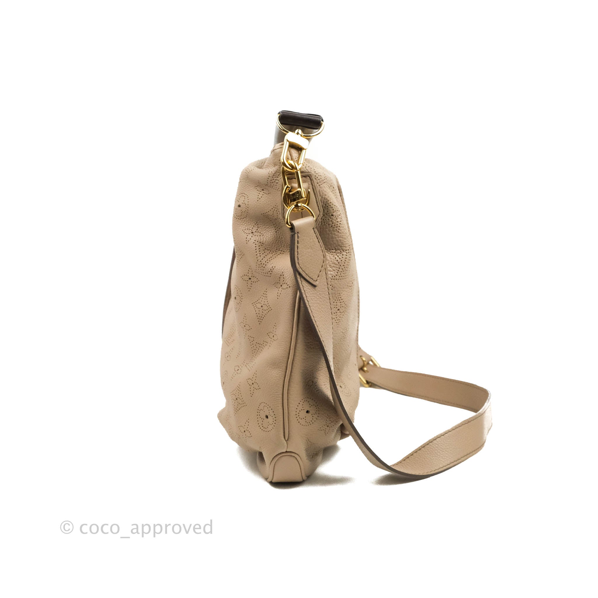Louis Vuitton Mahina Selene MM Bag Monogram Taupe Calfskin – Coco Approved  Studio