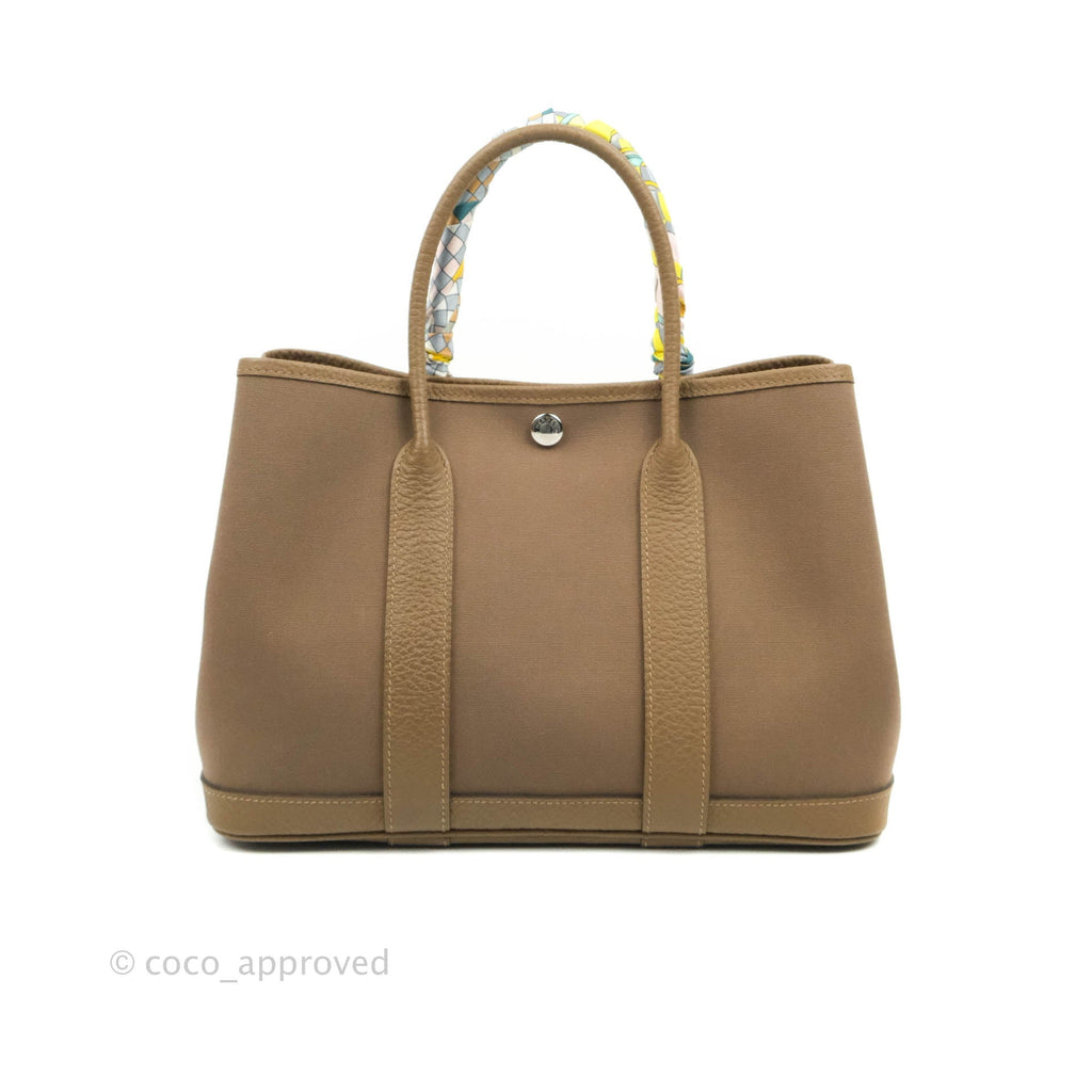 Hermès Garden Party 30 Canvas Brown