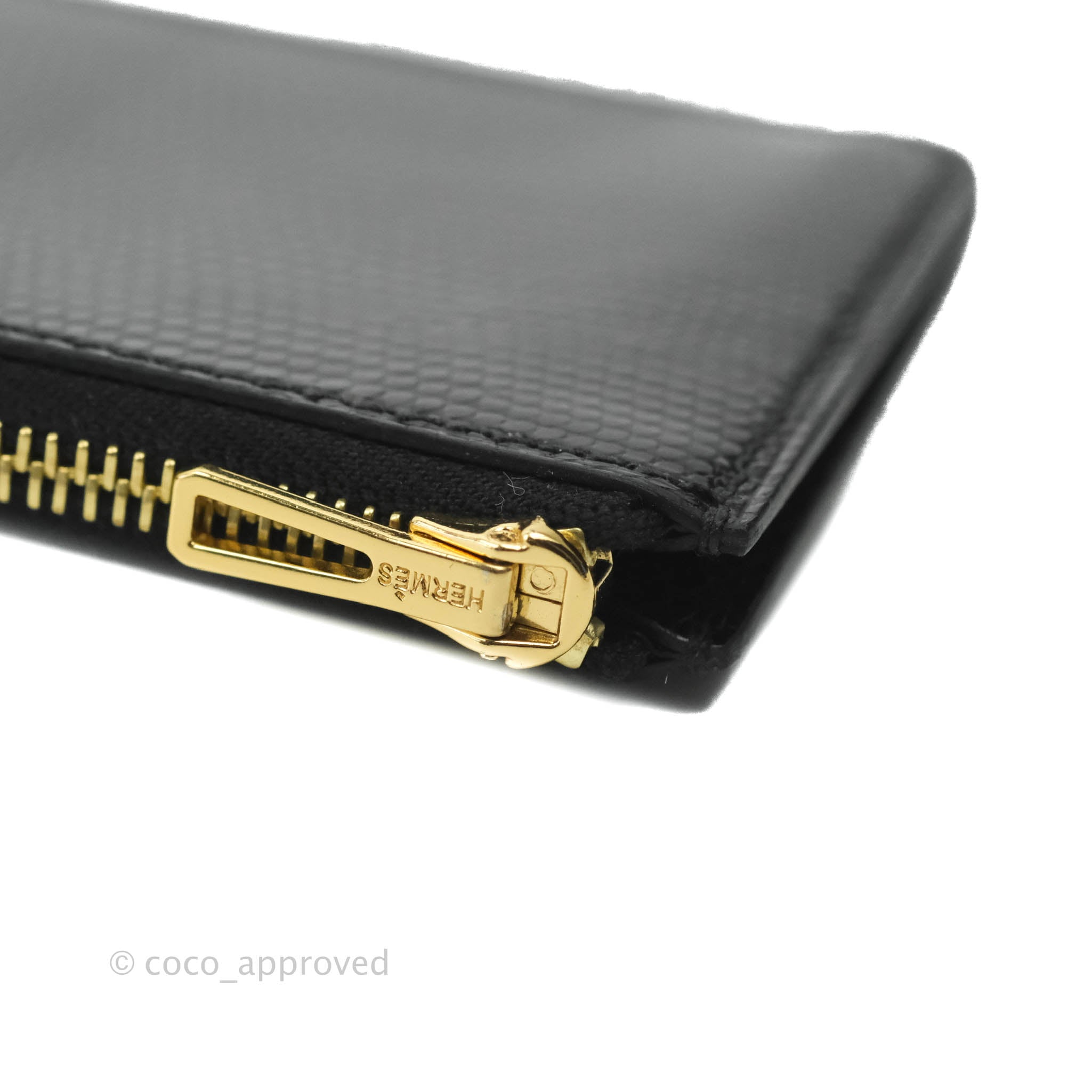 Hermes Constance Slim Wallet Waist Belt Bag Black Rose Gold Hardware –  Mightychic