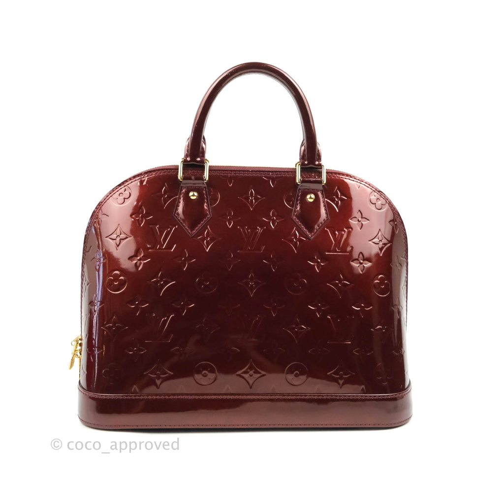 Louis Vuitton - Red patent leather Alma bag