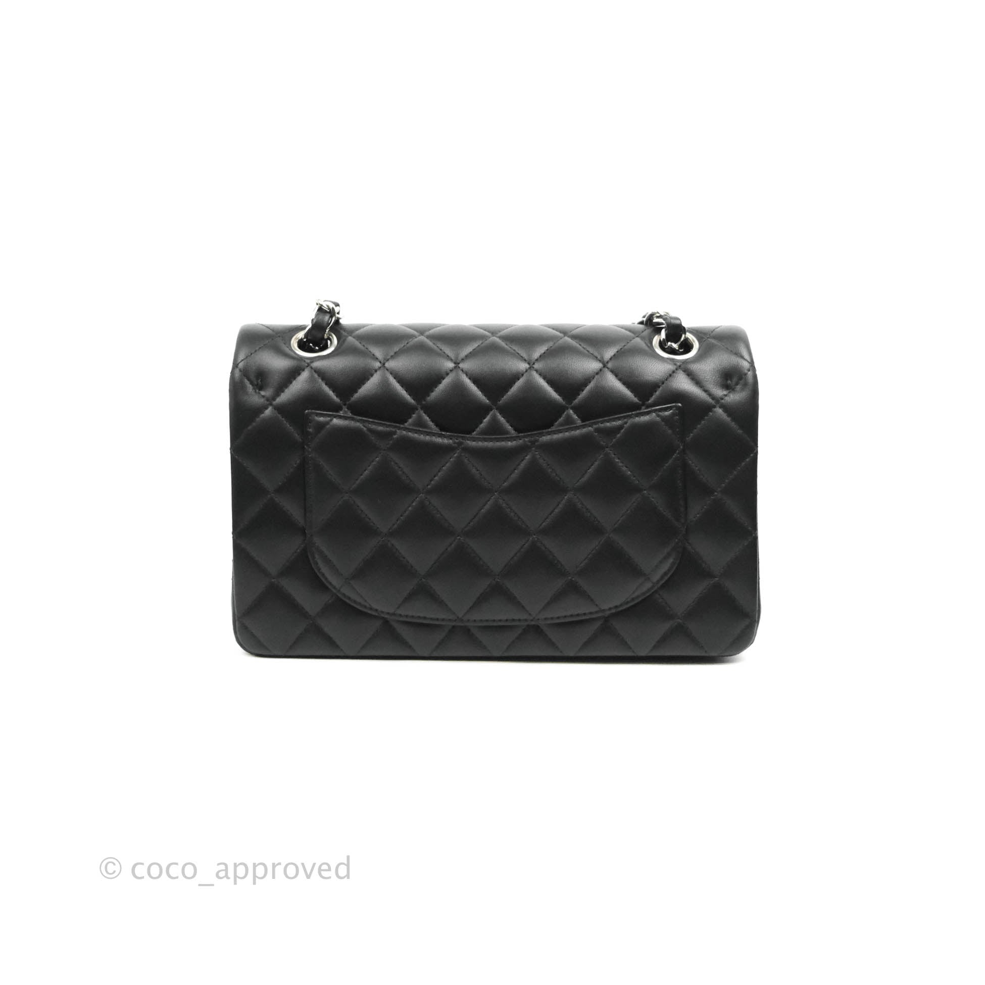 Chanel Small S/M Classic Flap Black Lambskin Silver Hardware – Coco  Approved Studio