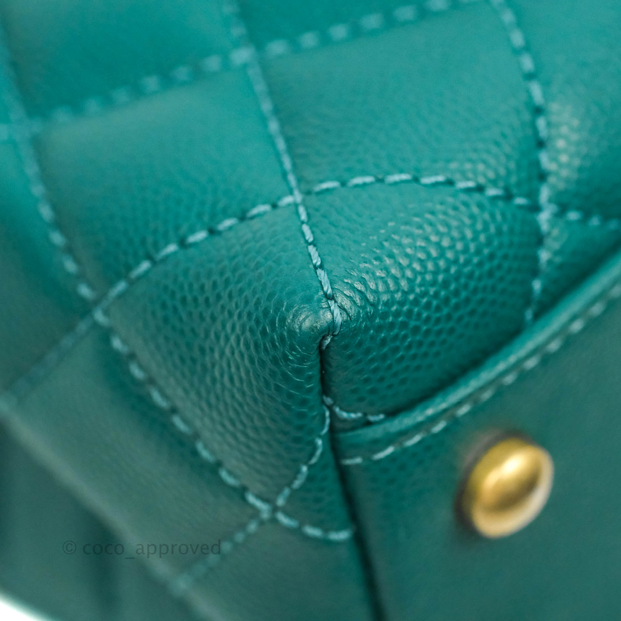 Chanel 18S Emerald Green Small Mini Coco Handle Flap Bag GHW – Boutique  Patina