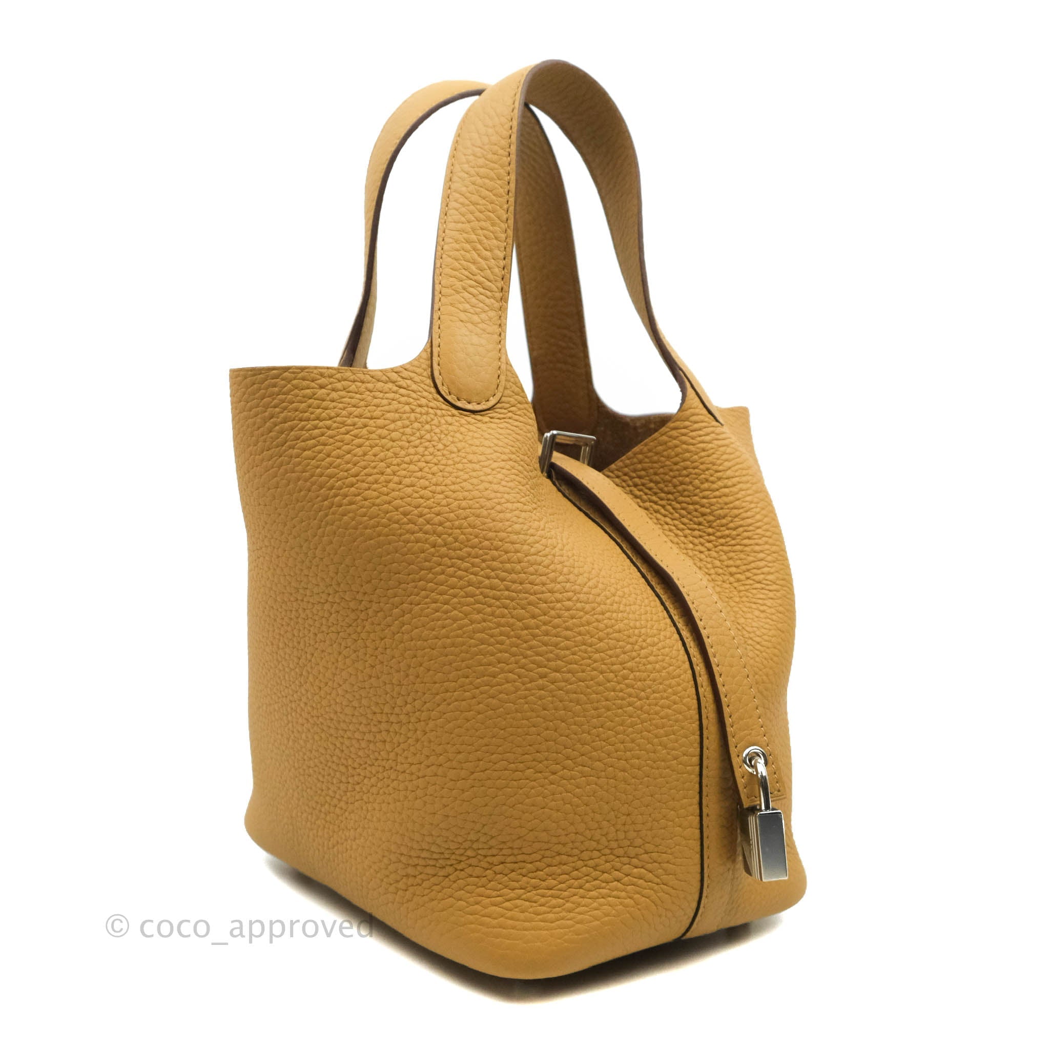 Hermes Picotin 18 in Biscuit Clemence Leather and GHW