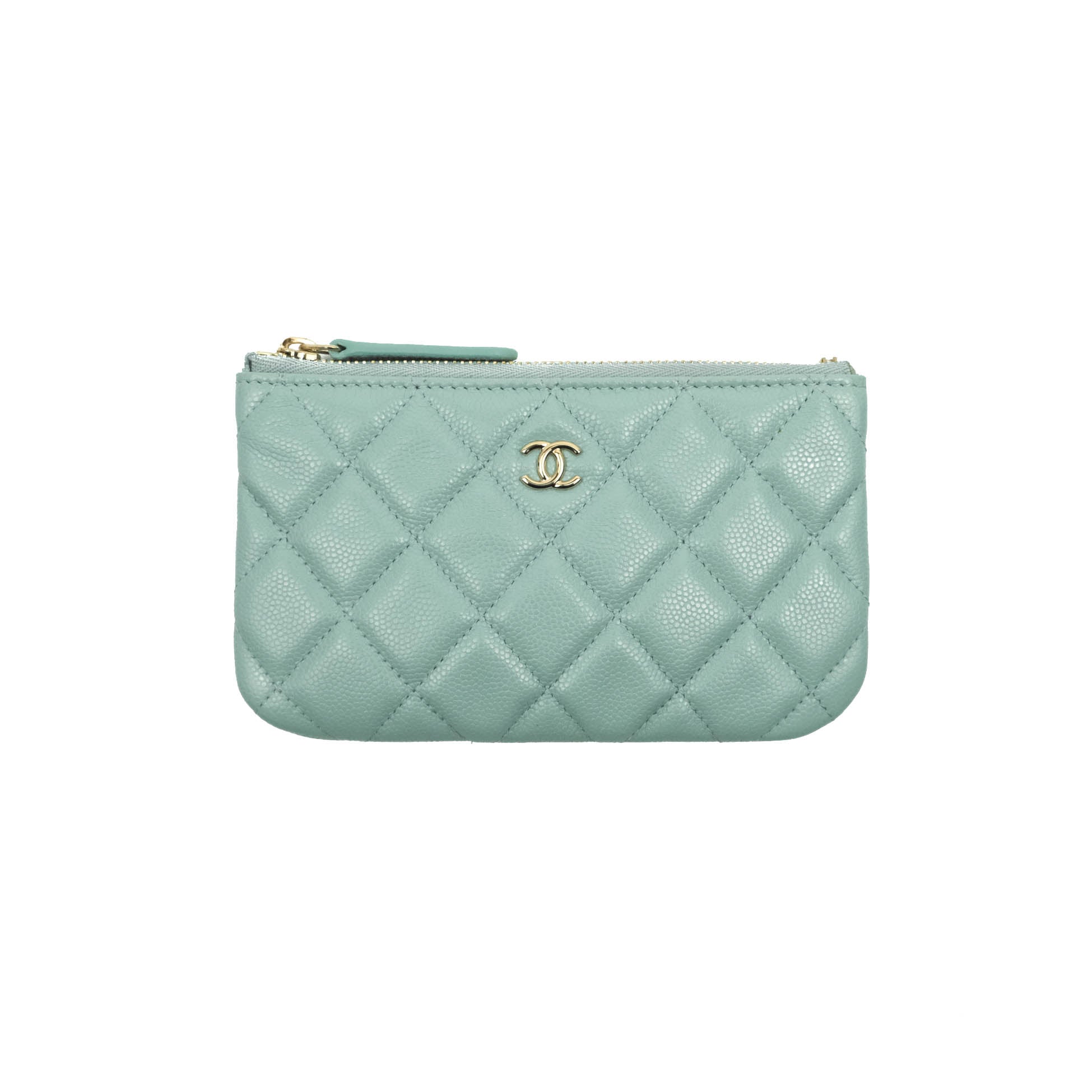 Chanel Mini Quilted O Case Tiffany Blue Caviar Gold Hardware – Coco  Approved Studio