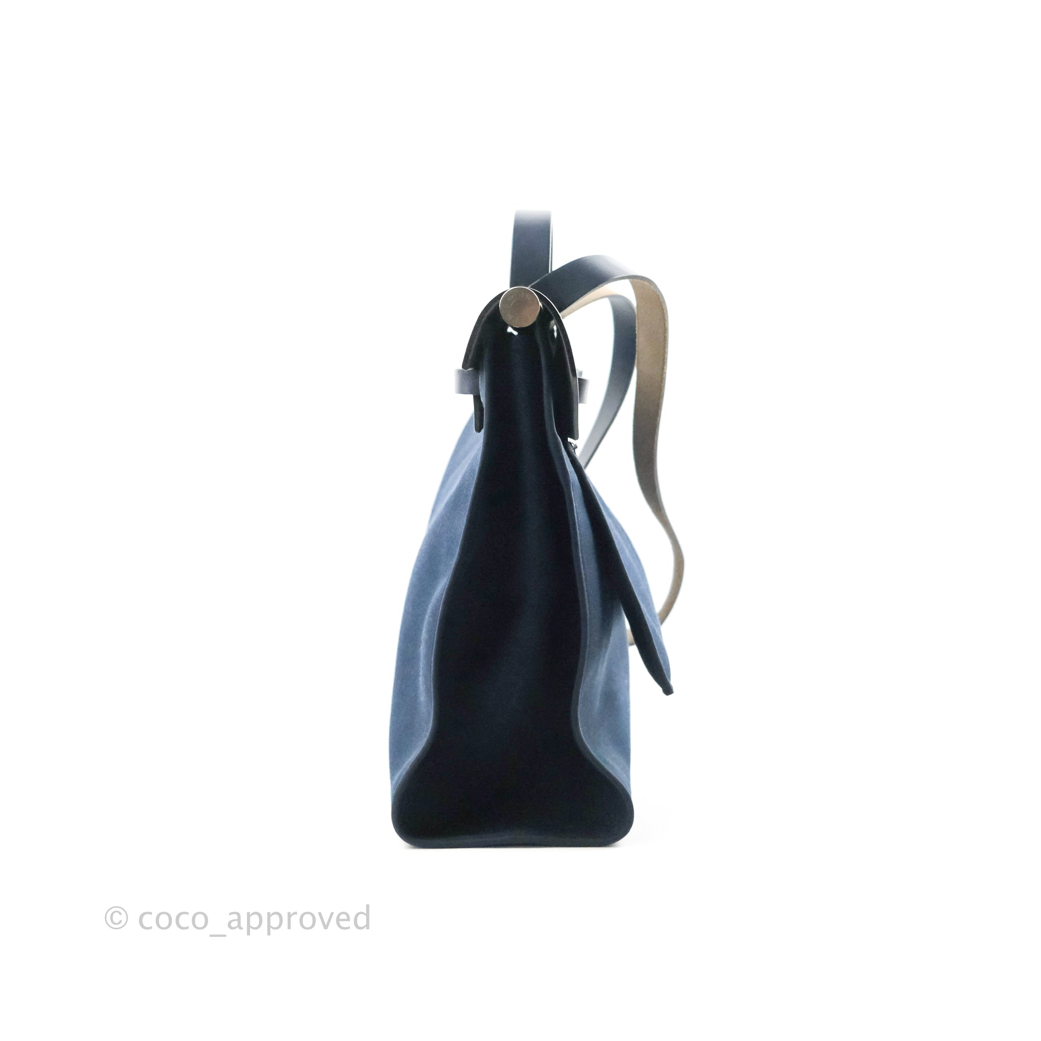 Herbag leather handbag Hermès Burgundy in Leather - 35669539