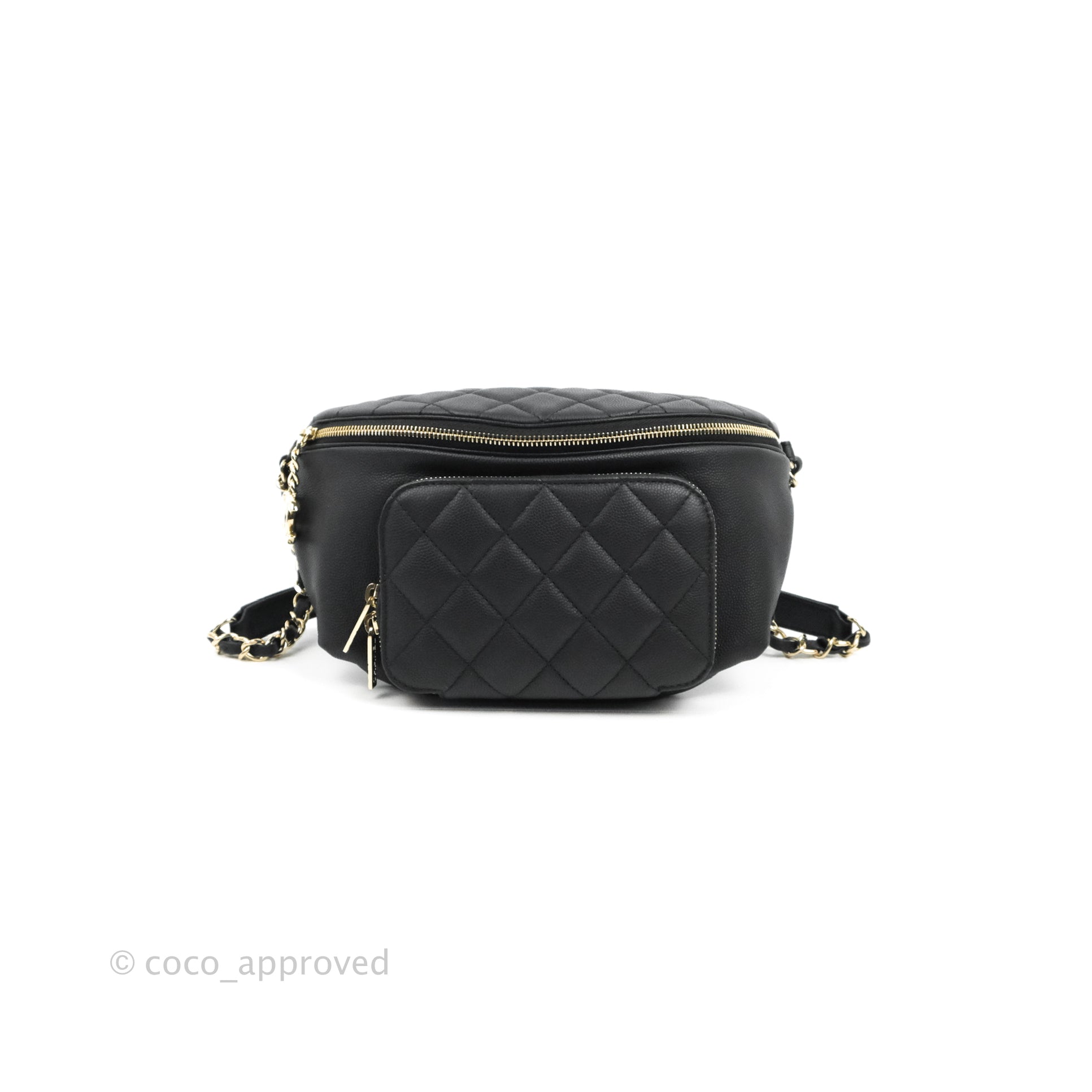 Sold at Auction Chanel Vintage White Quilted Leather Belt Bag