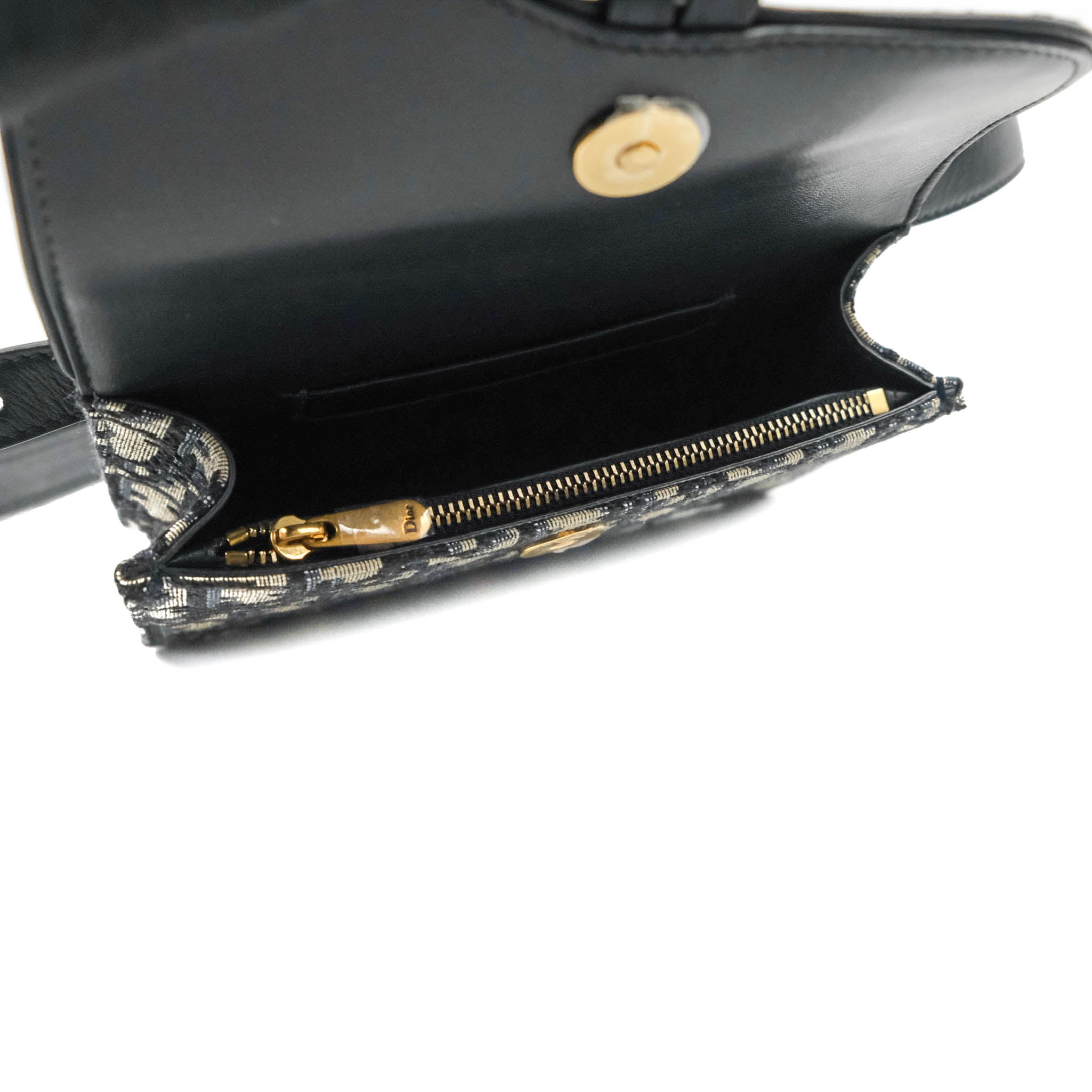 Christian Dior Blue Oblique Jacquard Saddle Belt Bag – Coco