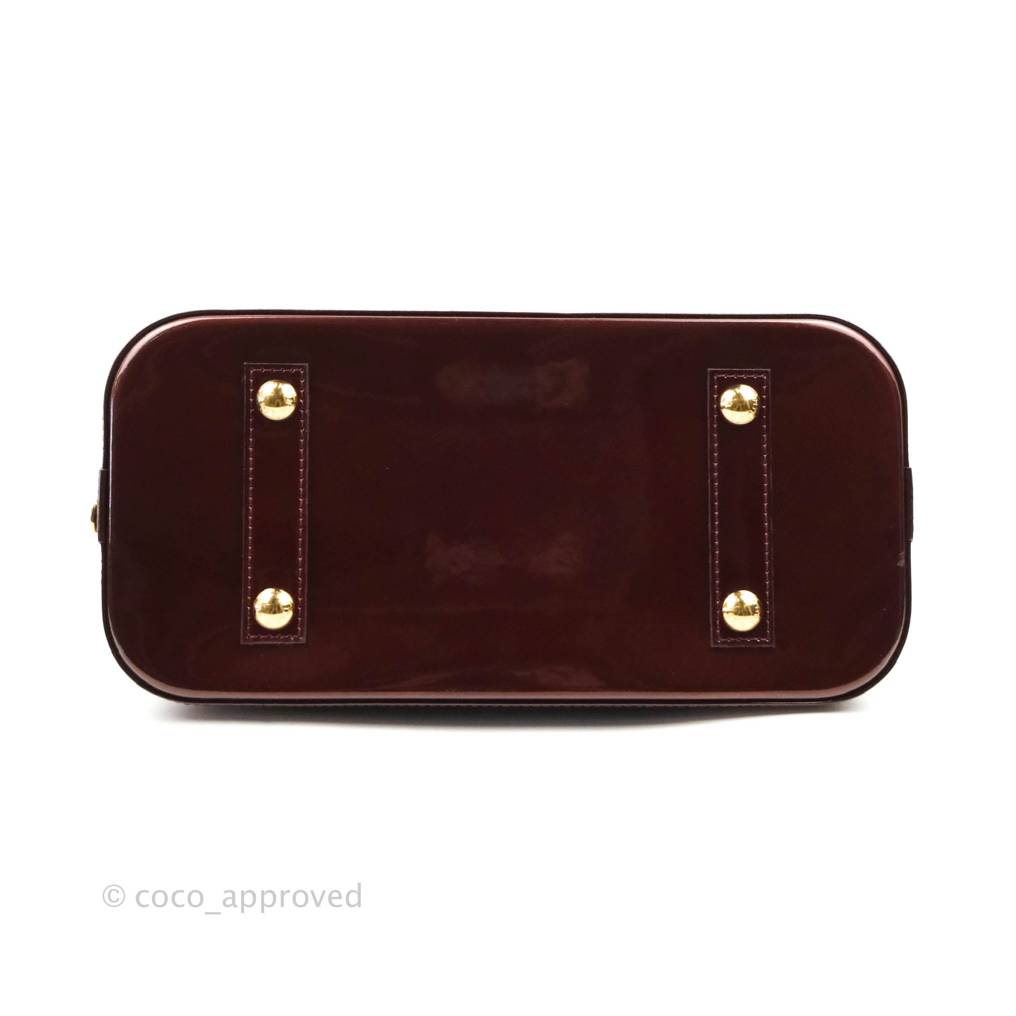 Louis Vuitton Alma PM Burgundy Patent Gold Hardware – Coco