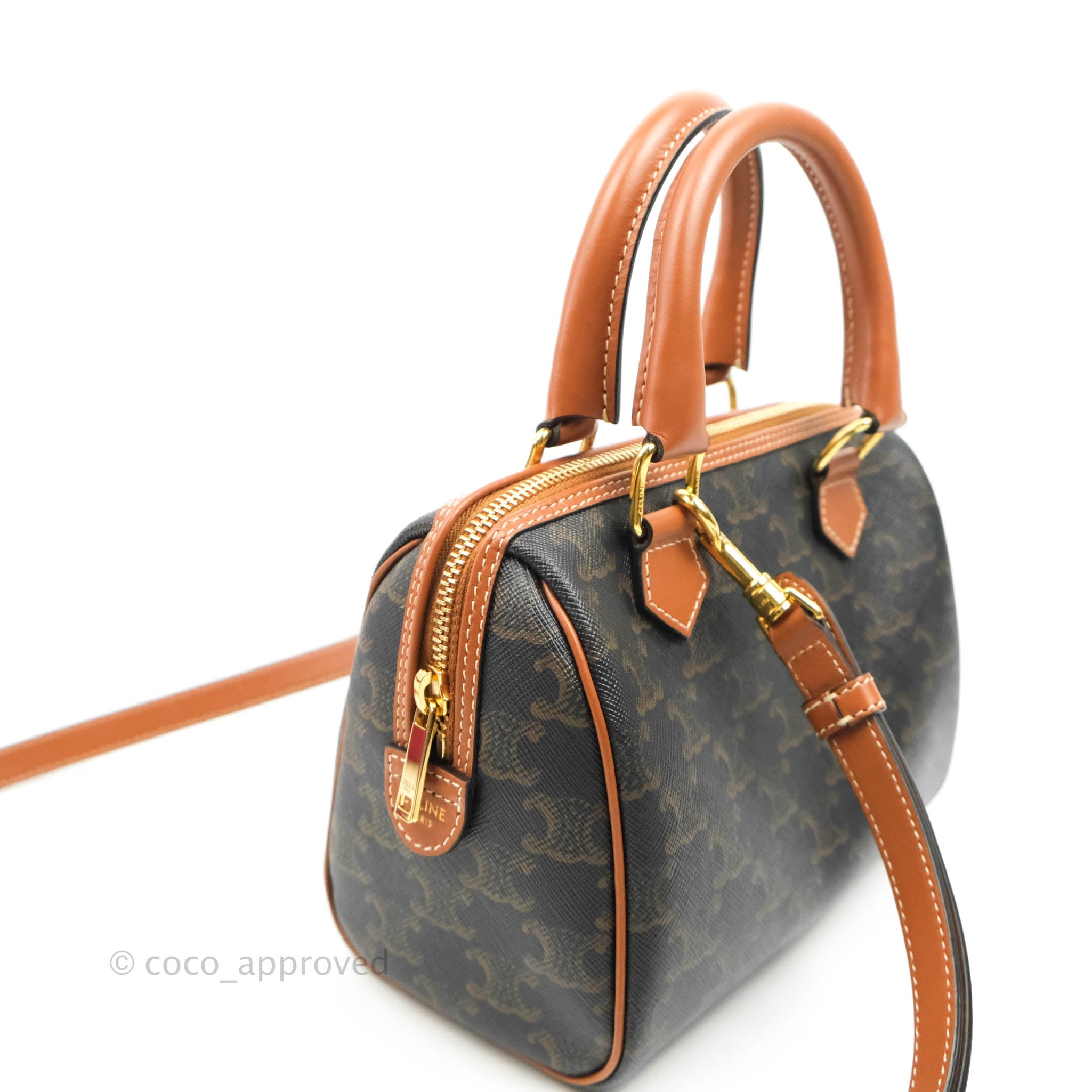 Shop CELINE 2022-23FW SMALL BOSTON CUIR TRIOMPHE in Triomphe Canvas and  calfskin ( 113772CAS.04LU) by MOCOHOUSE