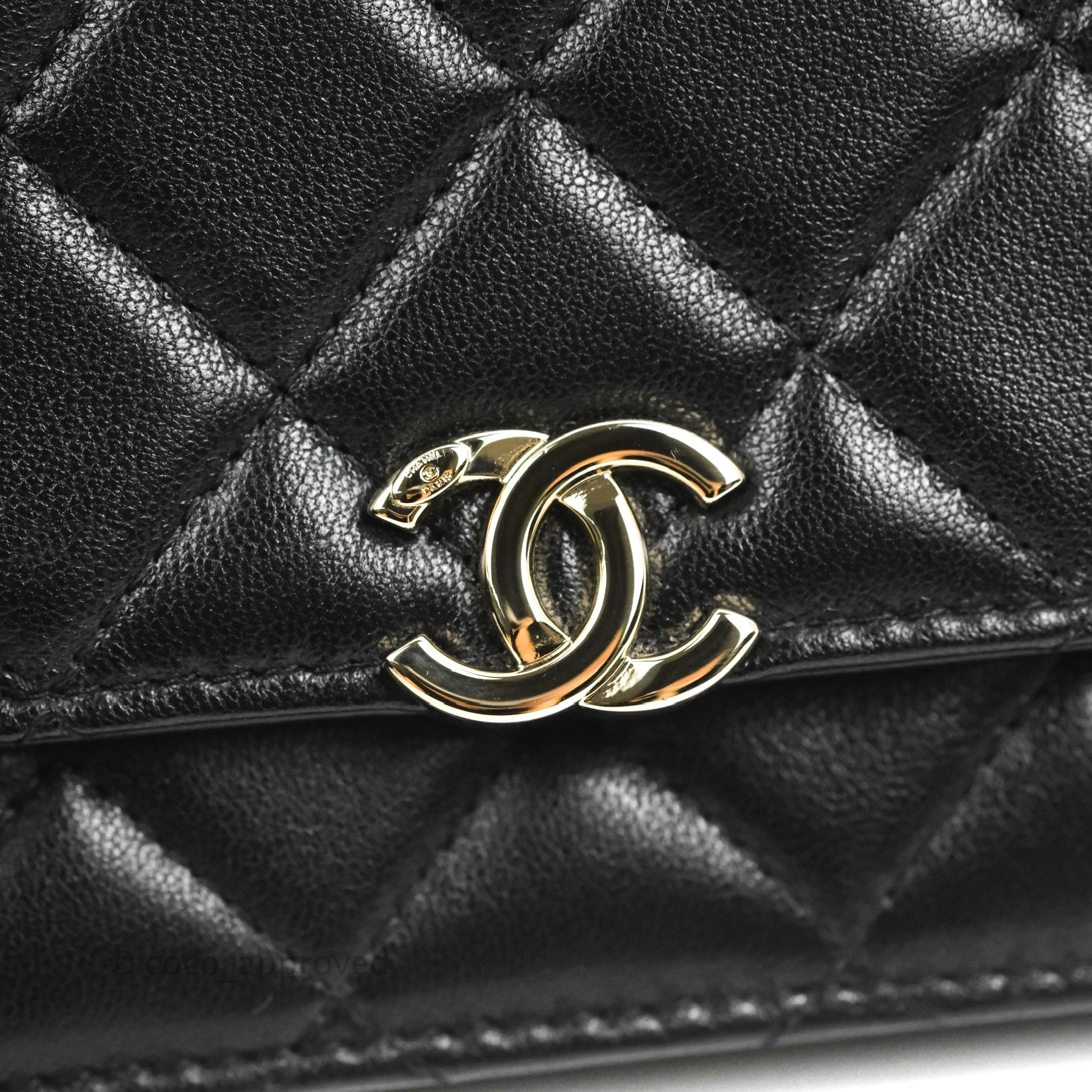 vintage chanel wallet on chain black