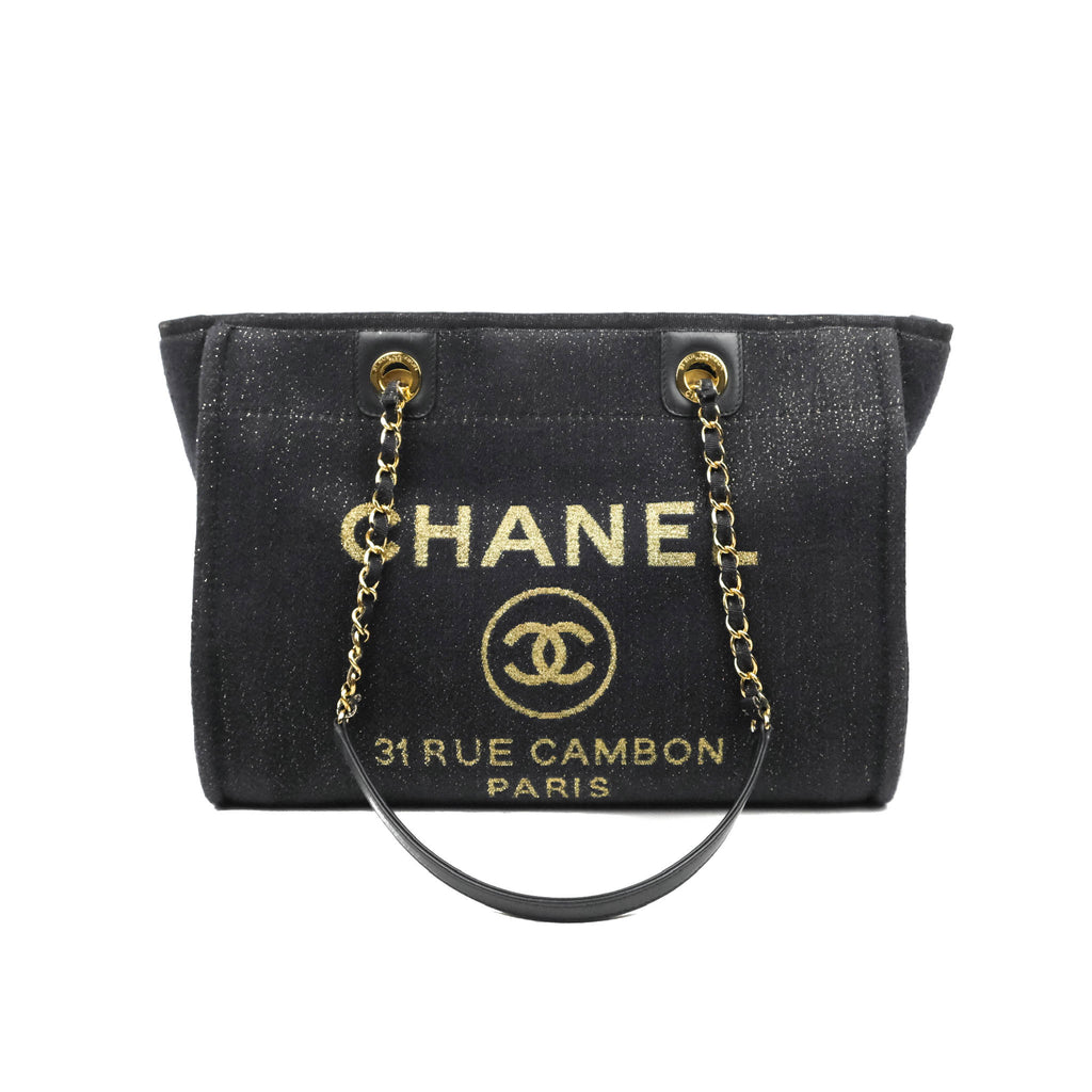 Chanel Mini Deauville Denim Gold Hardware Tote – Coco Approved Studio