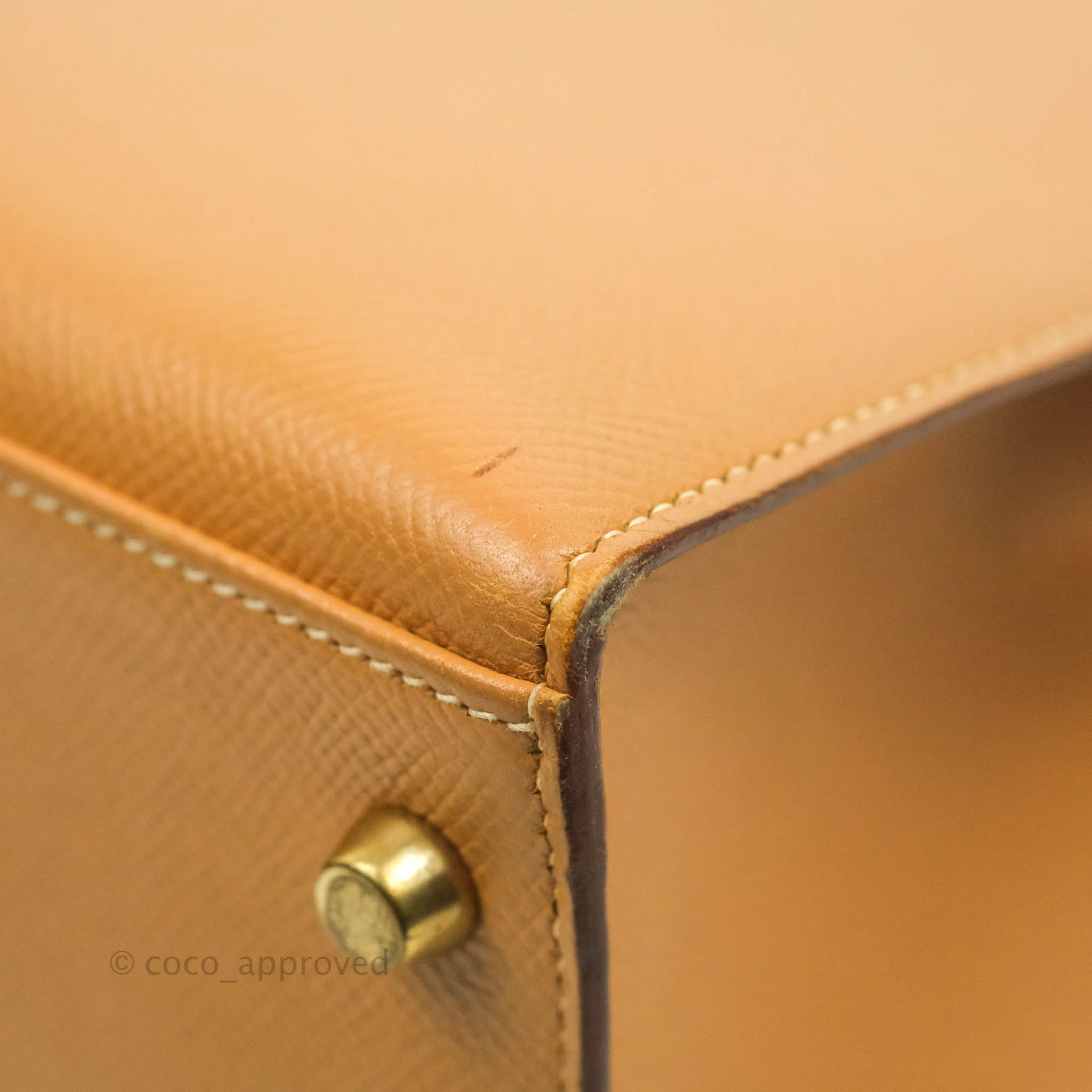 Hermès Kelly Sellier 28 Gold Chamonix Leather - GHW