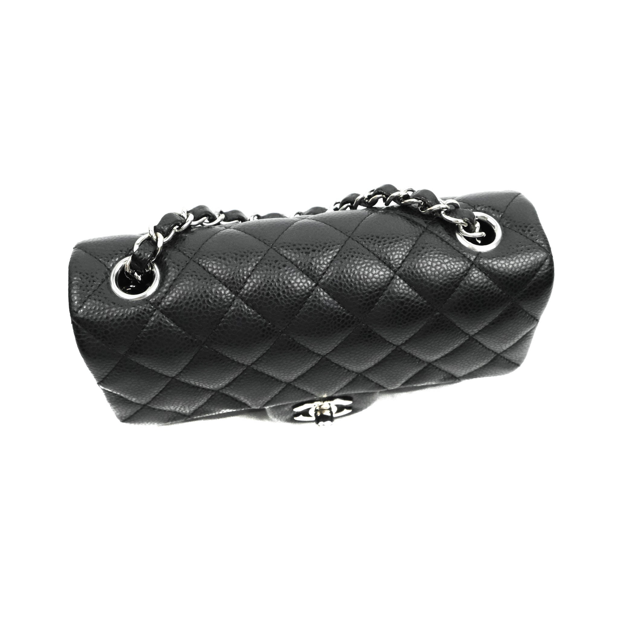 Chanel Mini Square Quilted Black Lambskin Silver Hardware – Coco Approved  Studio