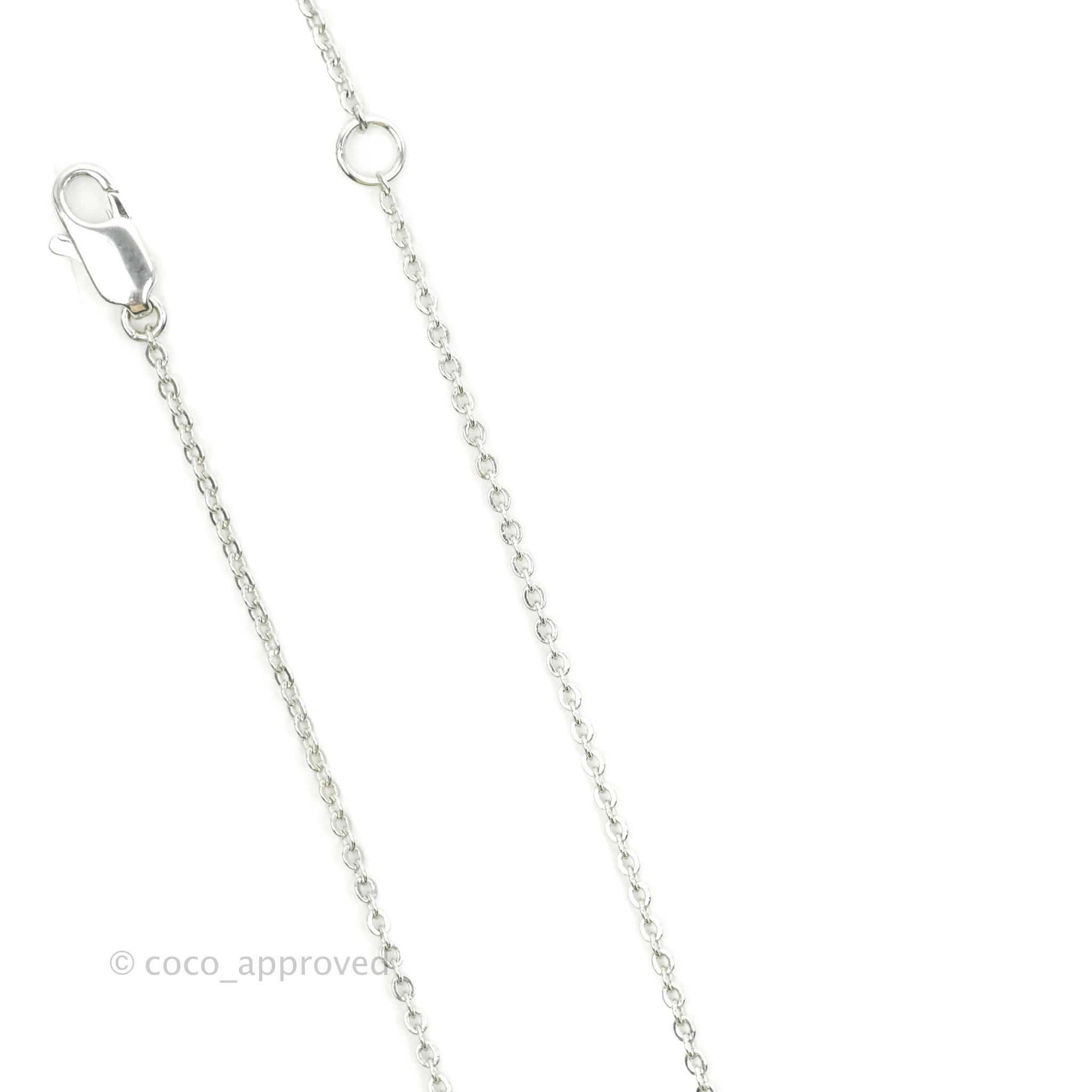 Christian Dior Crystal Oblique Necklace Silver Tone – Coco Approved Studio